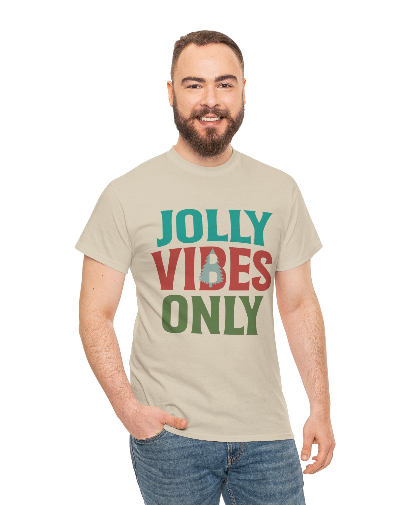 Festive Jolly Vibes Christmas T-Shirt | Gallory Hive