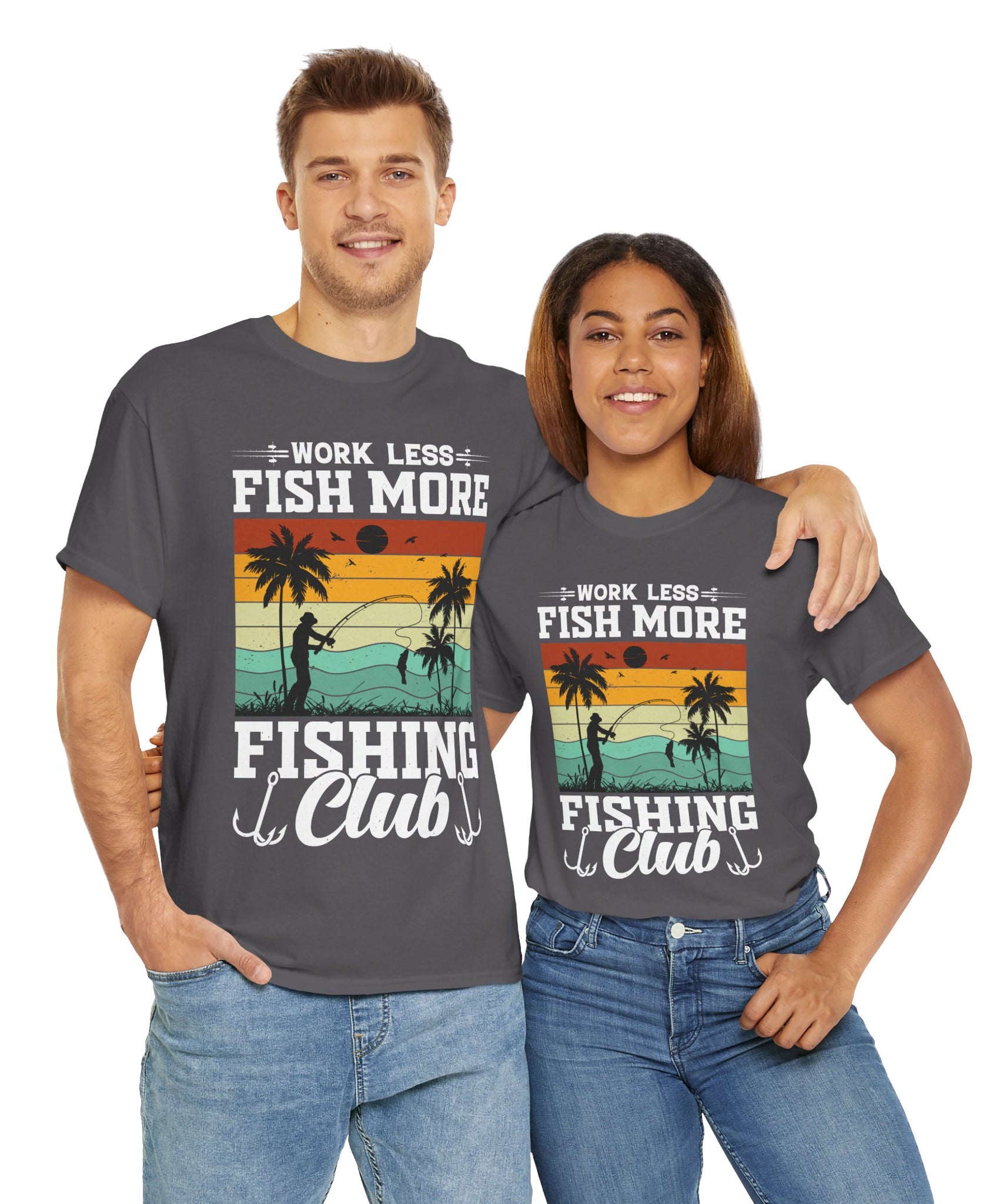 Retro Fisherman Sunset T-Shirt