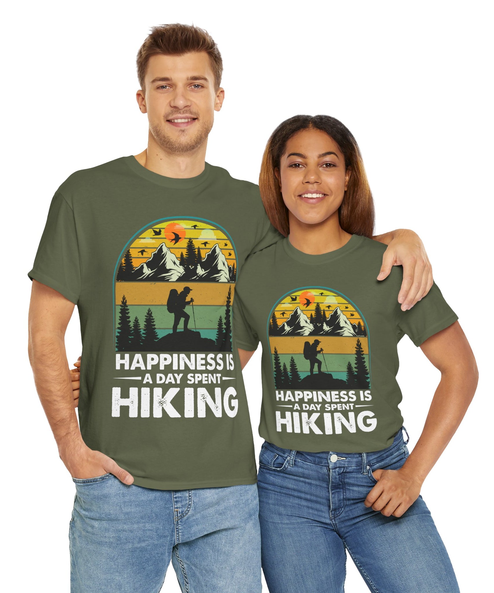 Vintage Hiker Sunset Mountain Tee