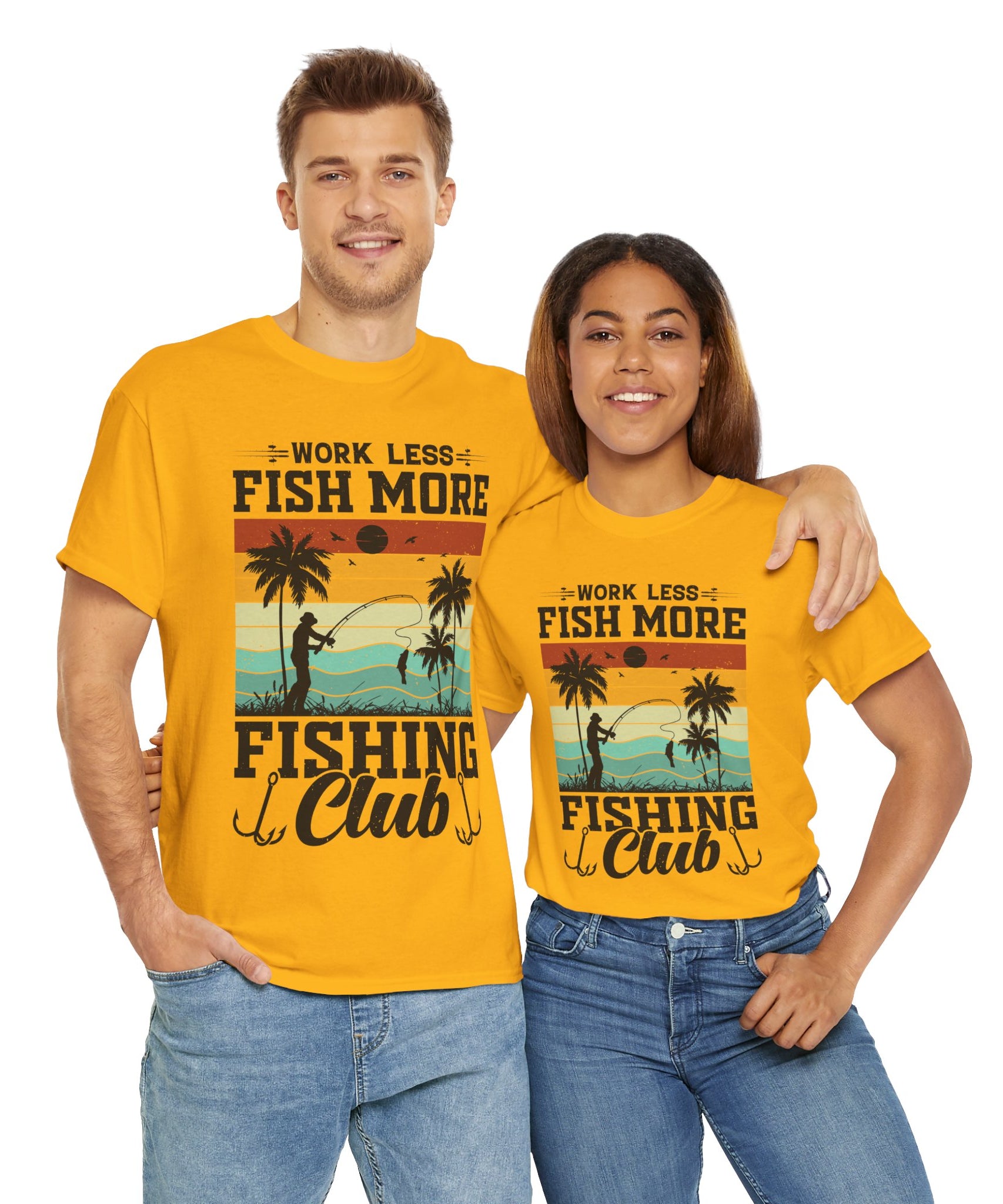 Retro Fisherman Sunset T-Shirt
