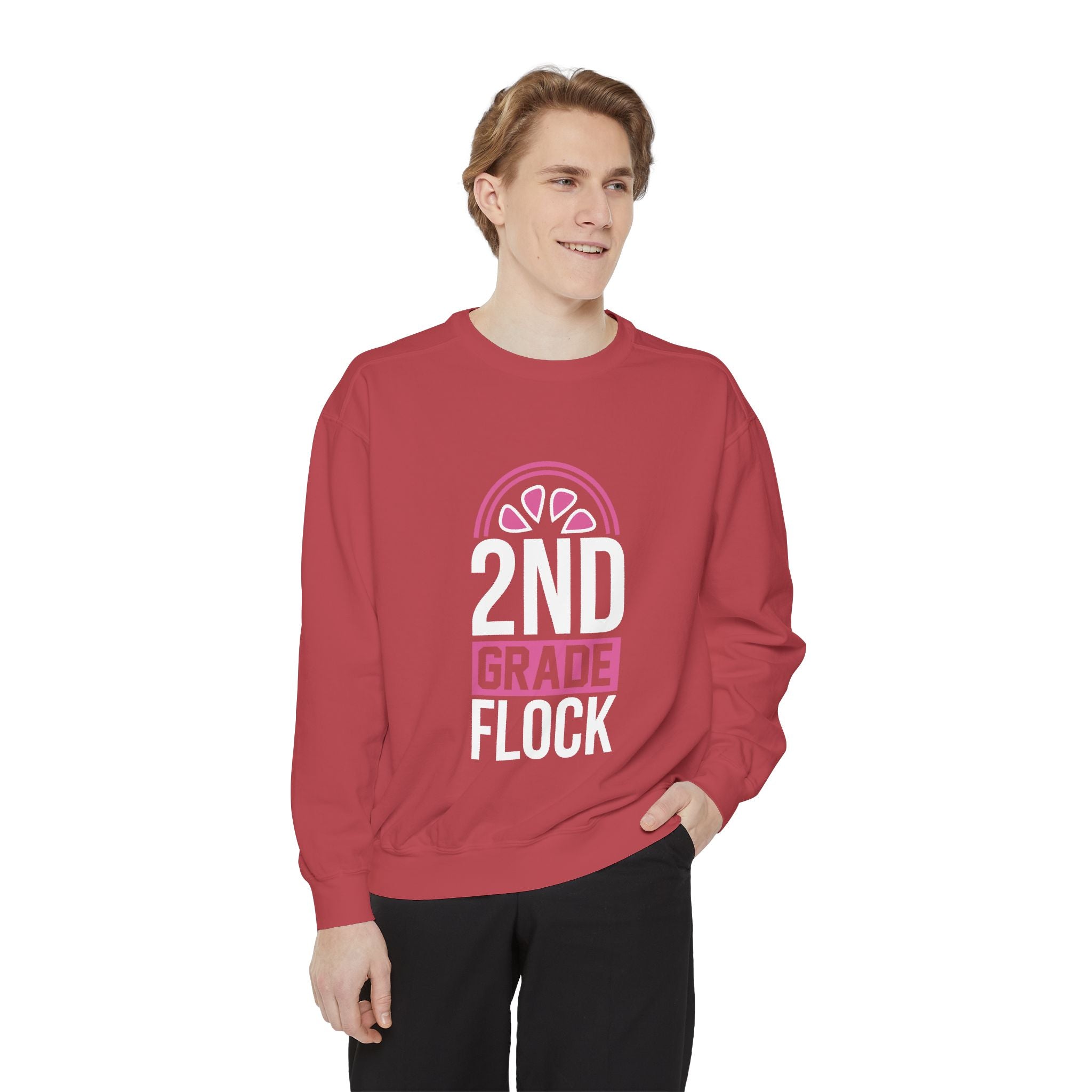 Unisex 2nd Grade Flock Sweatshirt | Perfect for Teachers, Back to School, Classroom, Gift for Kids, Cozy Style