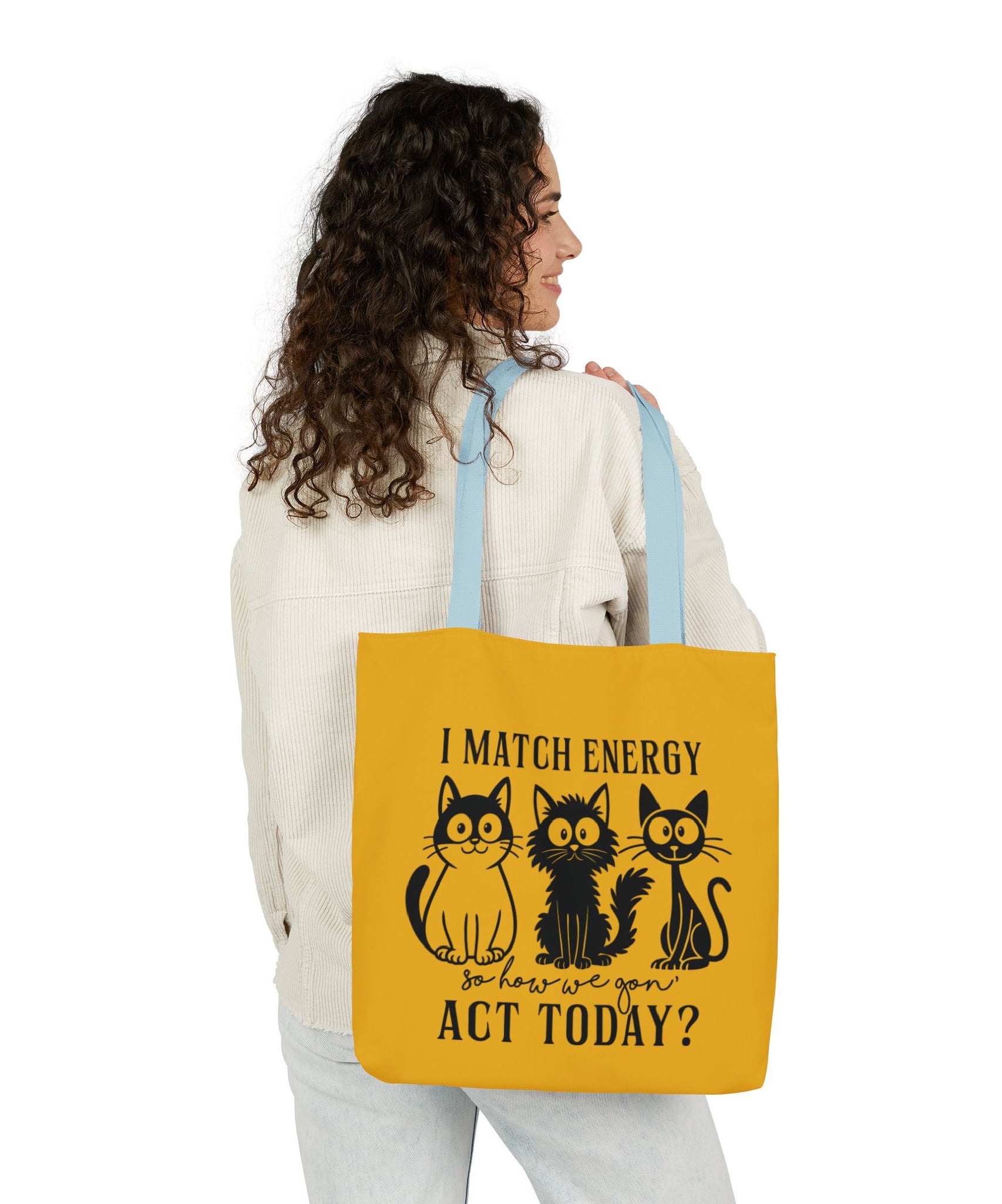 Cute Yellow Canvas Tote – Reusable Bag