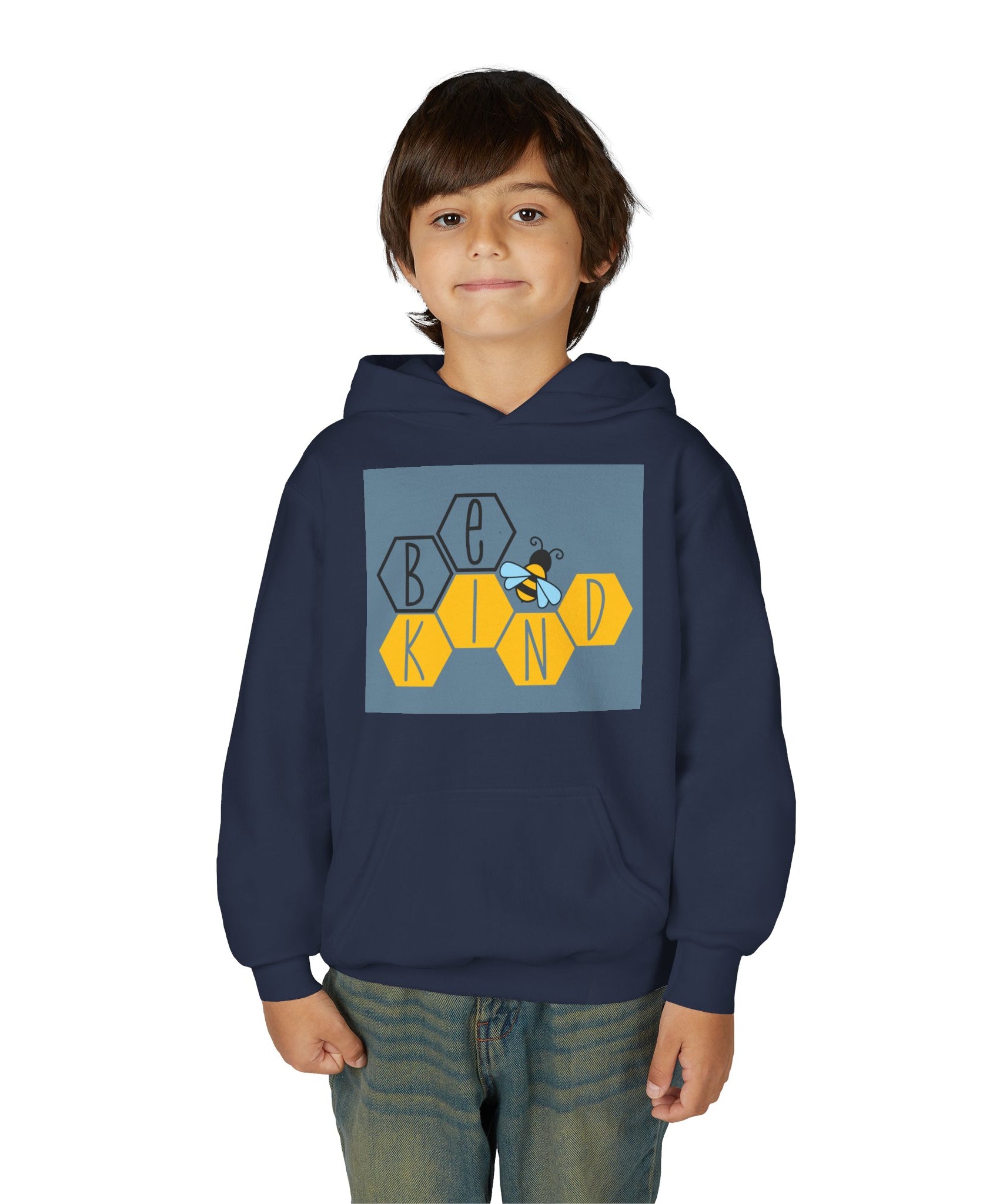 Unisex Kids Hoodie – Bee Kind & Cozy