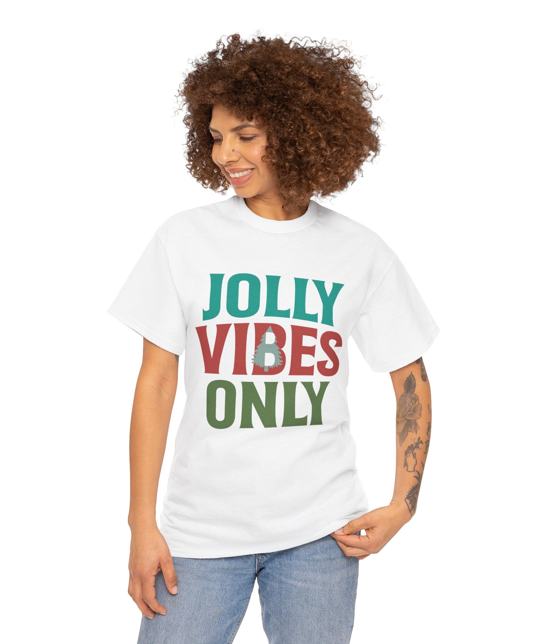 Festive Jolly Vibes Christmas T-Shirt | Gallory Hive