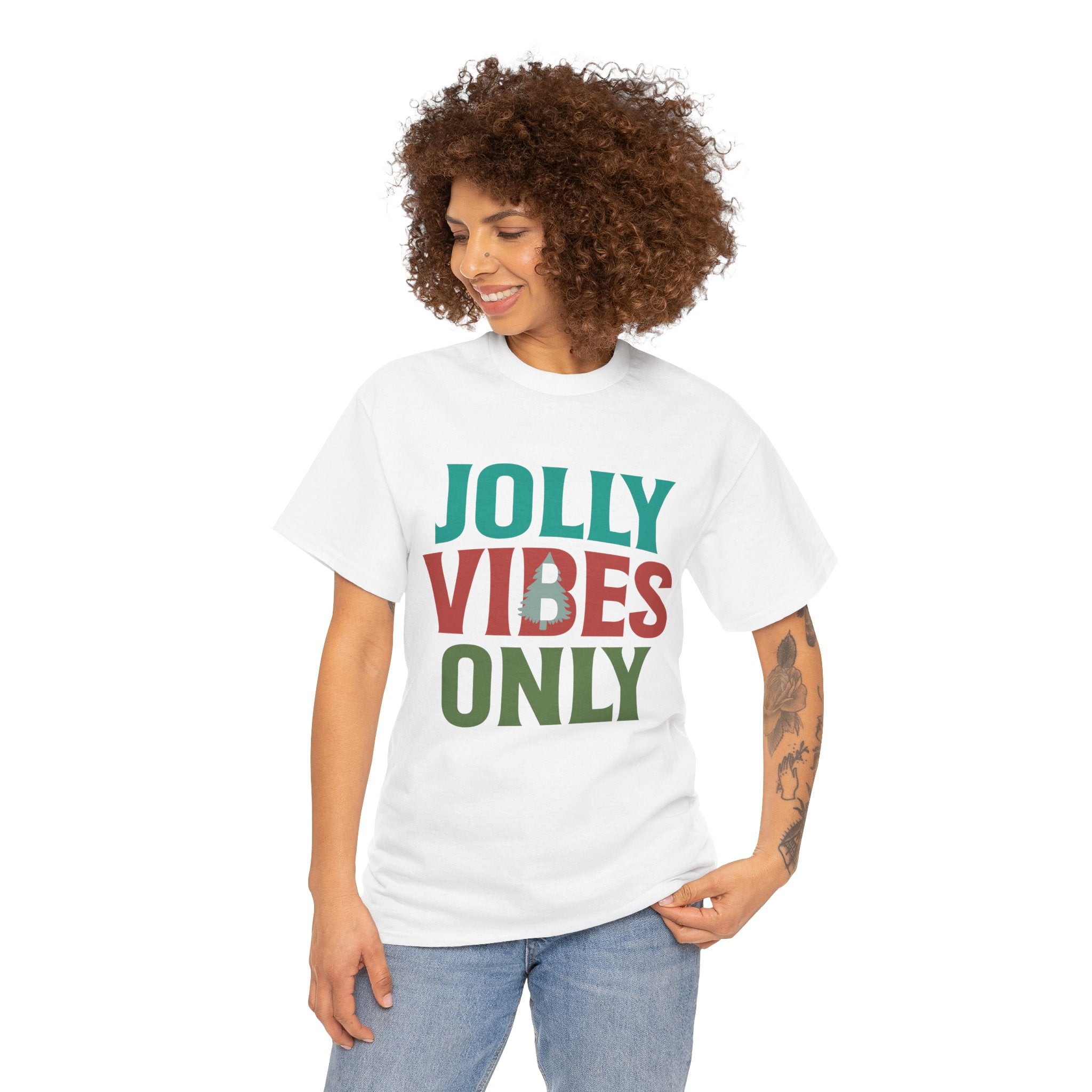Festive Jolly Vibes Christmas T-Shirt | Gallory Hive
