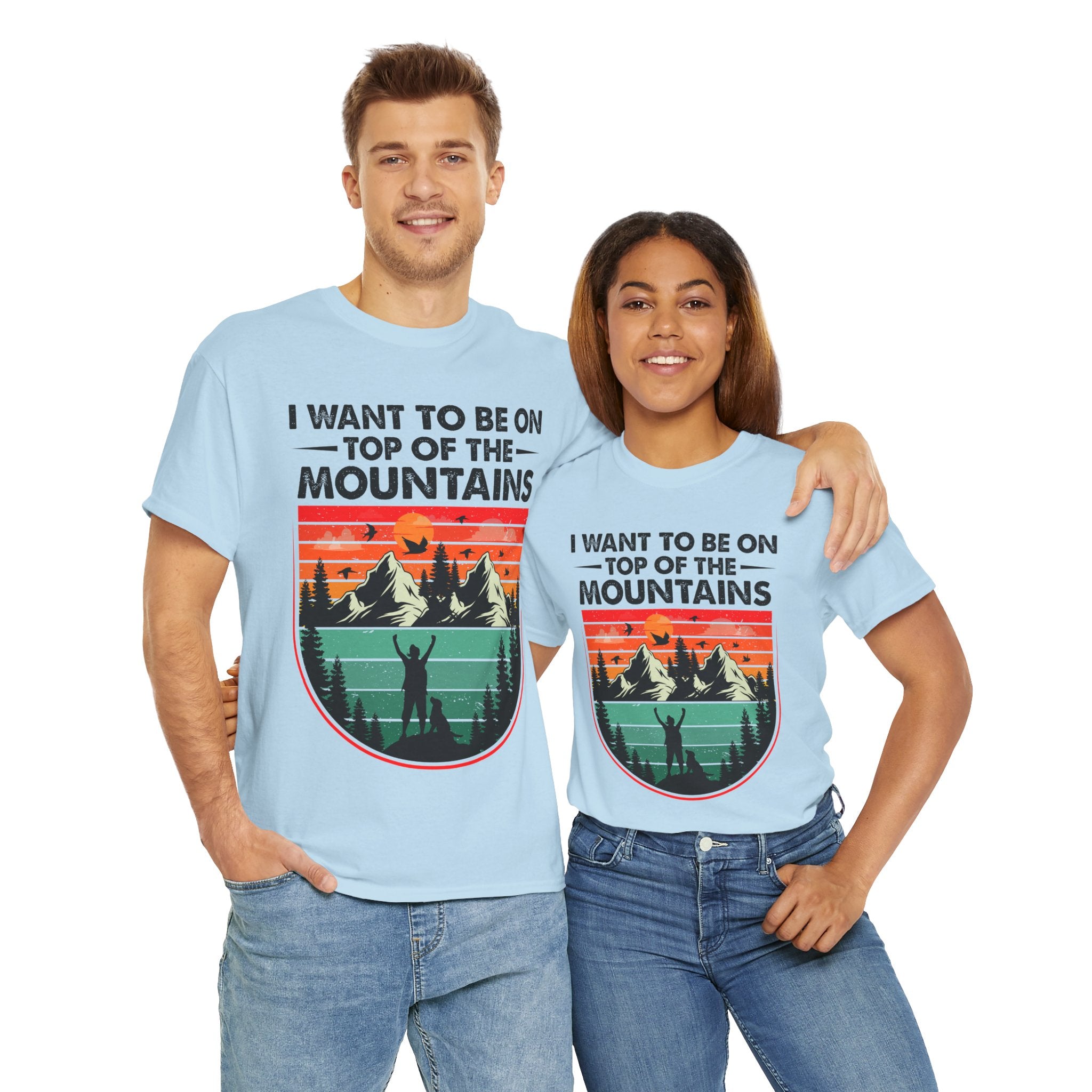 Retro Mountains T-Shirt - Adventure Vibes Tee