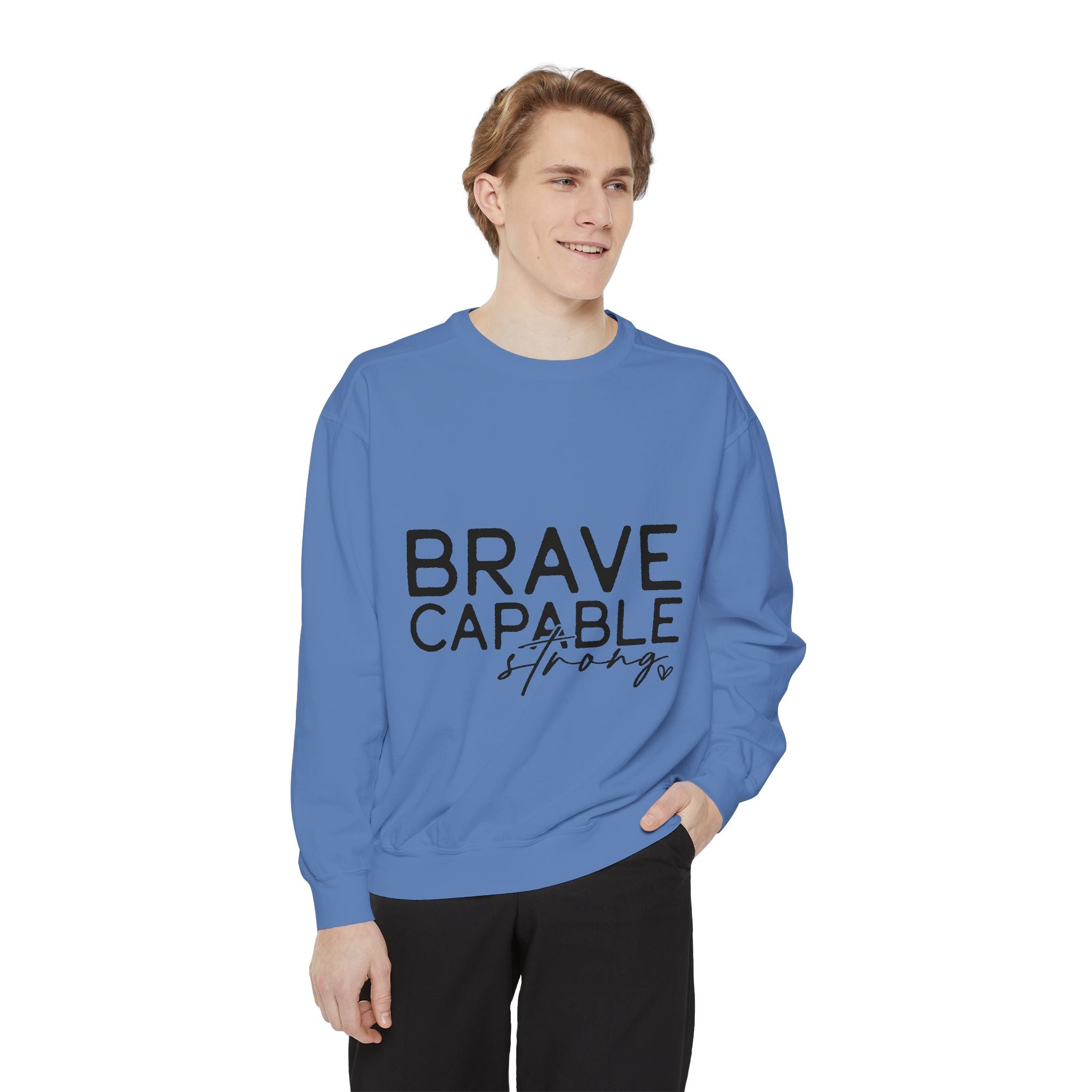 Minimalist Brave Capable Strong Crewneck Sweatshirt