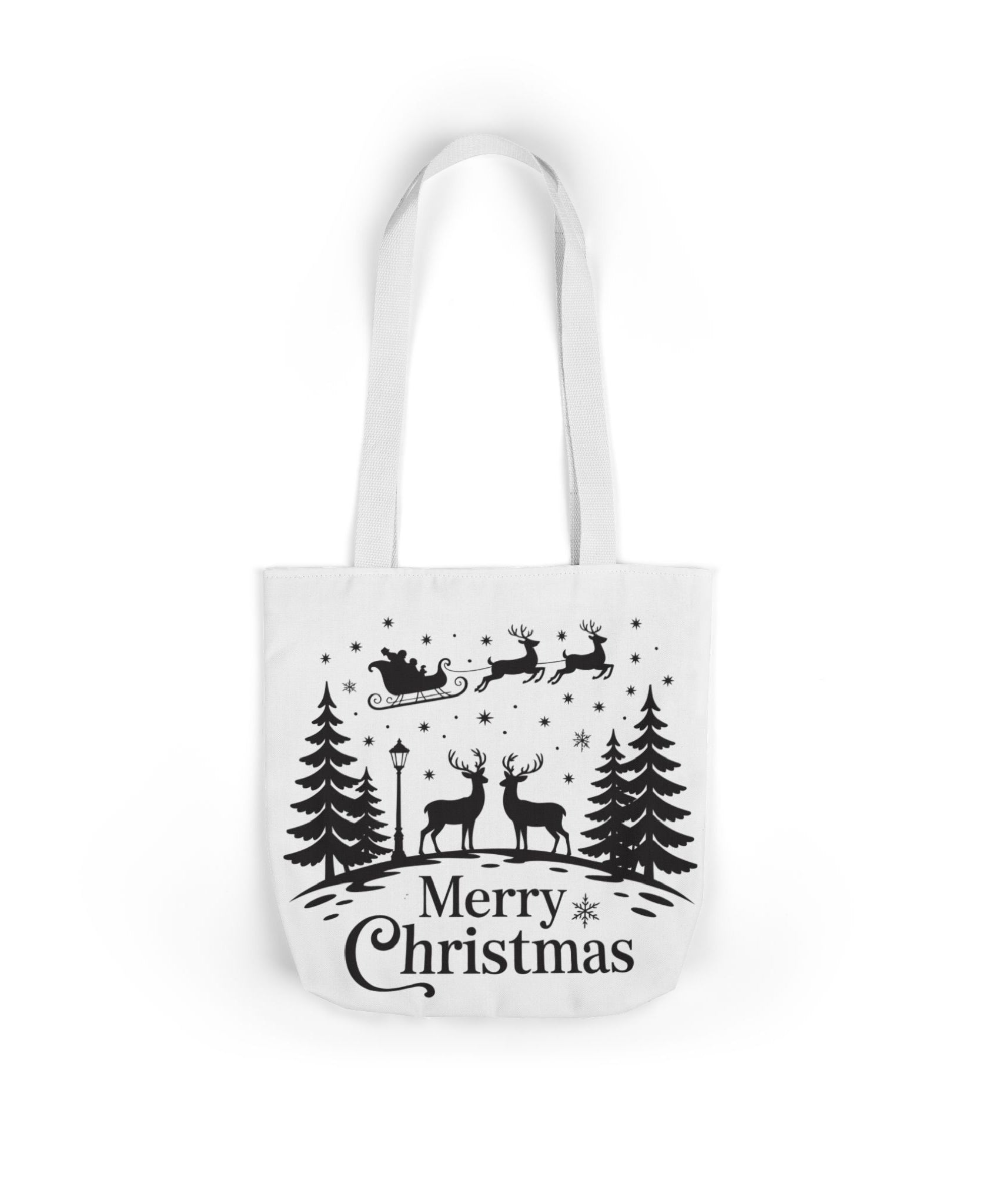 Merry Christmas Reindeer & Palm Trees Tote Bag