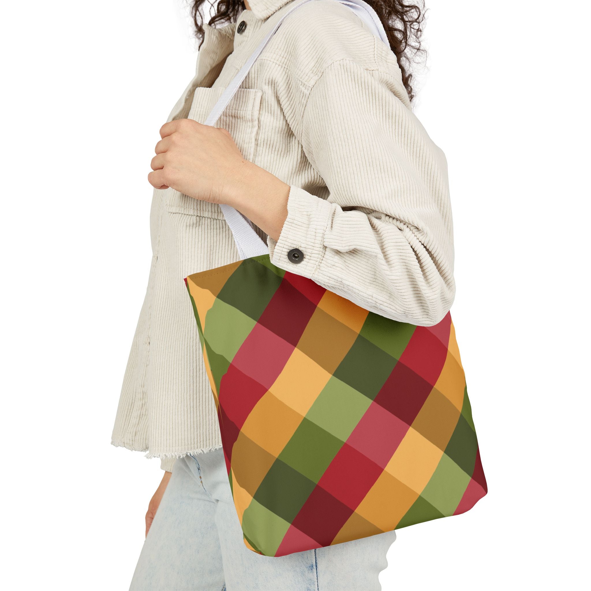 Vibrant Geometric Angle Design Canvas Tote | Gallory Hive