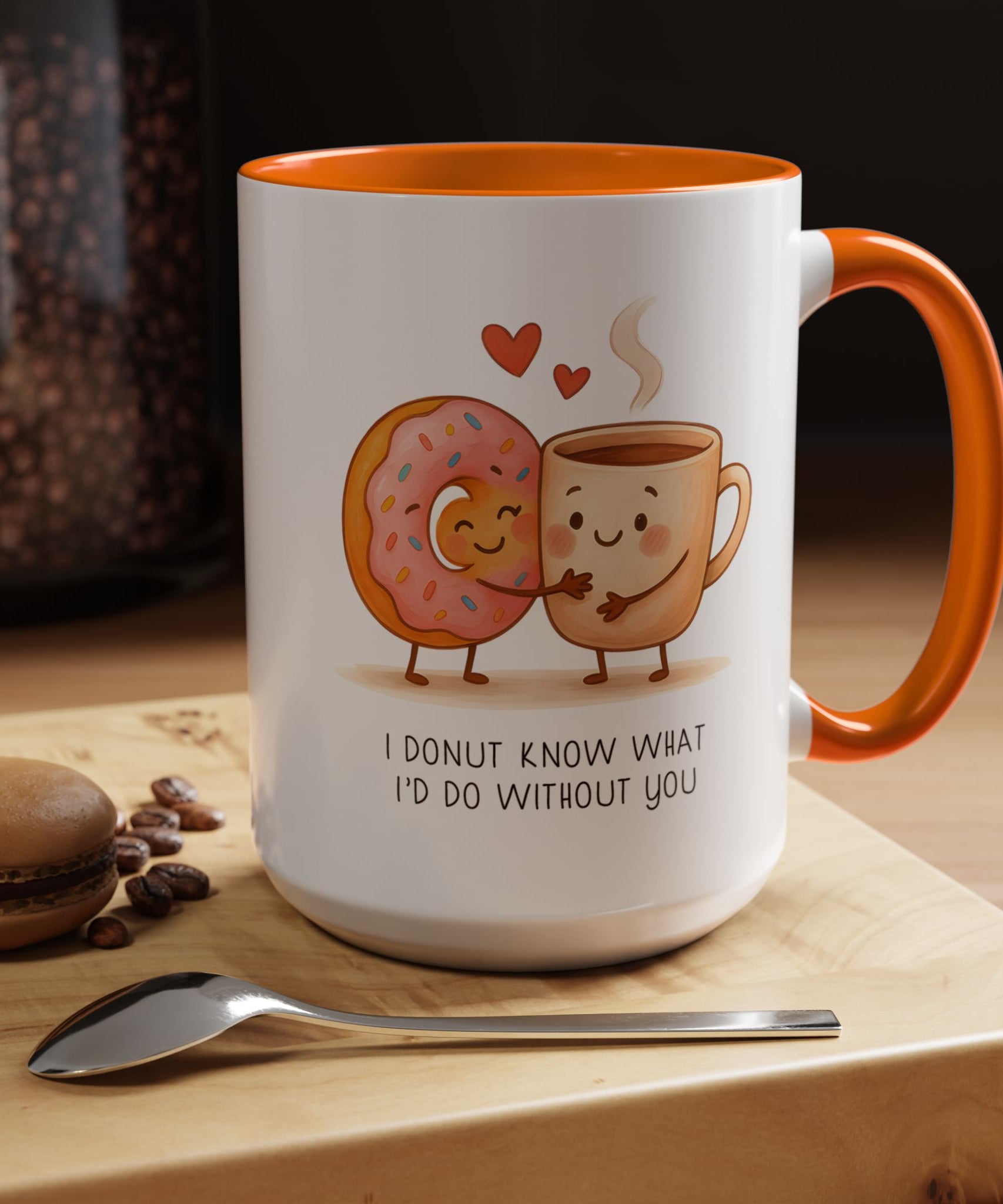 Cute Donut and Coffee Love Ceramic Mug | Gallory Hive