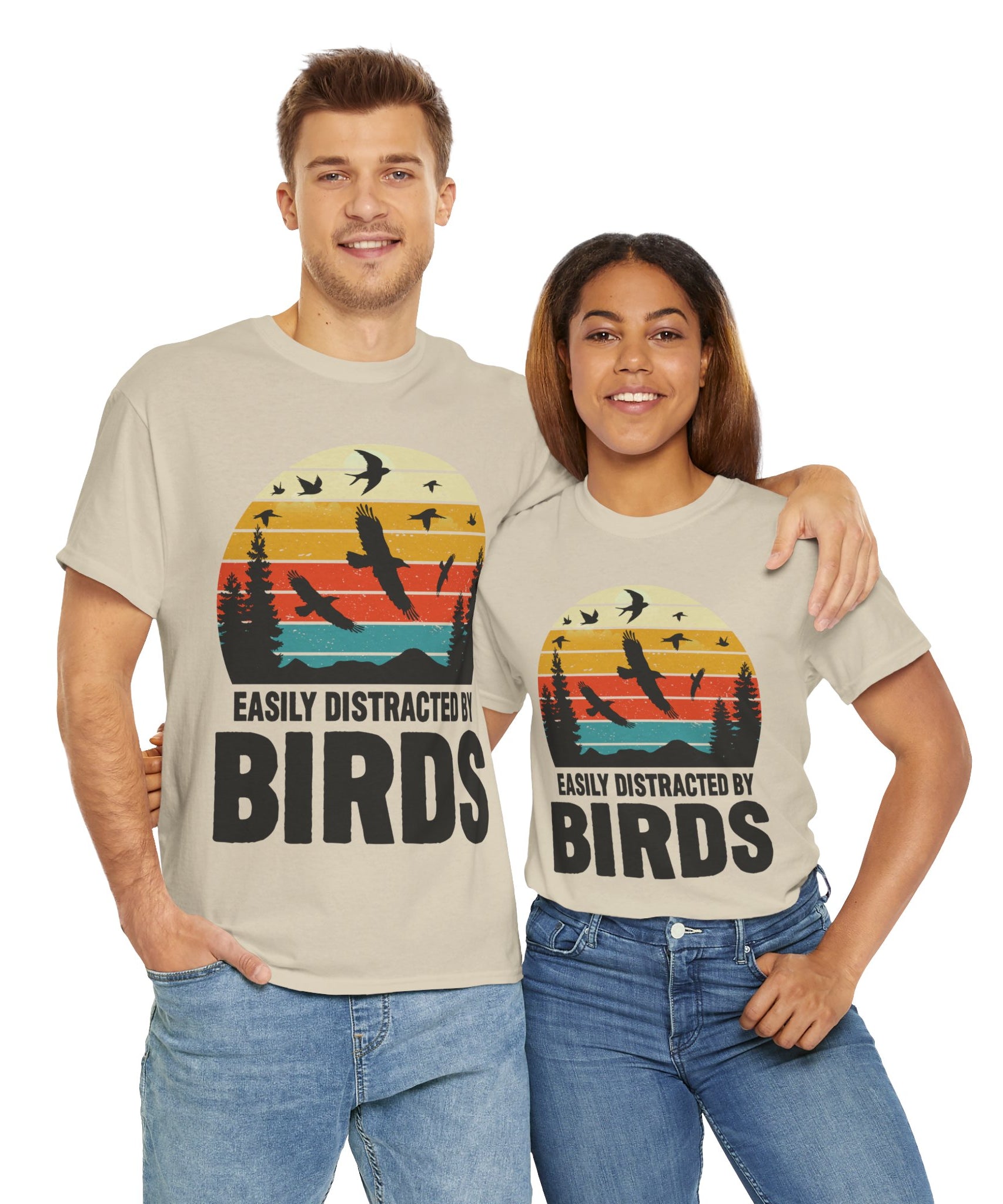 Retro Birds Lover Tee - Distracted Design