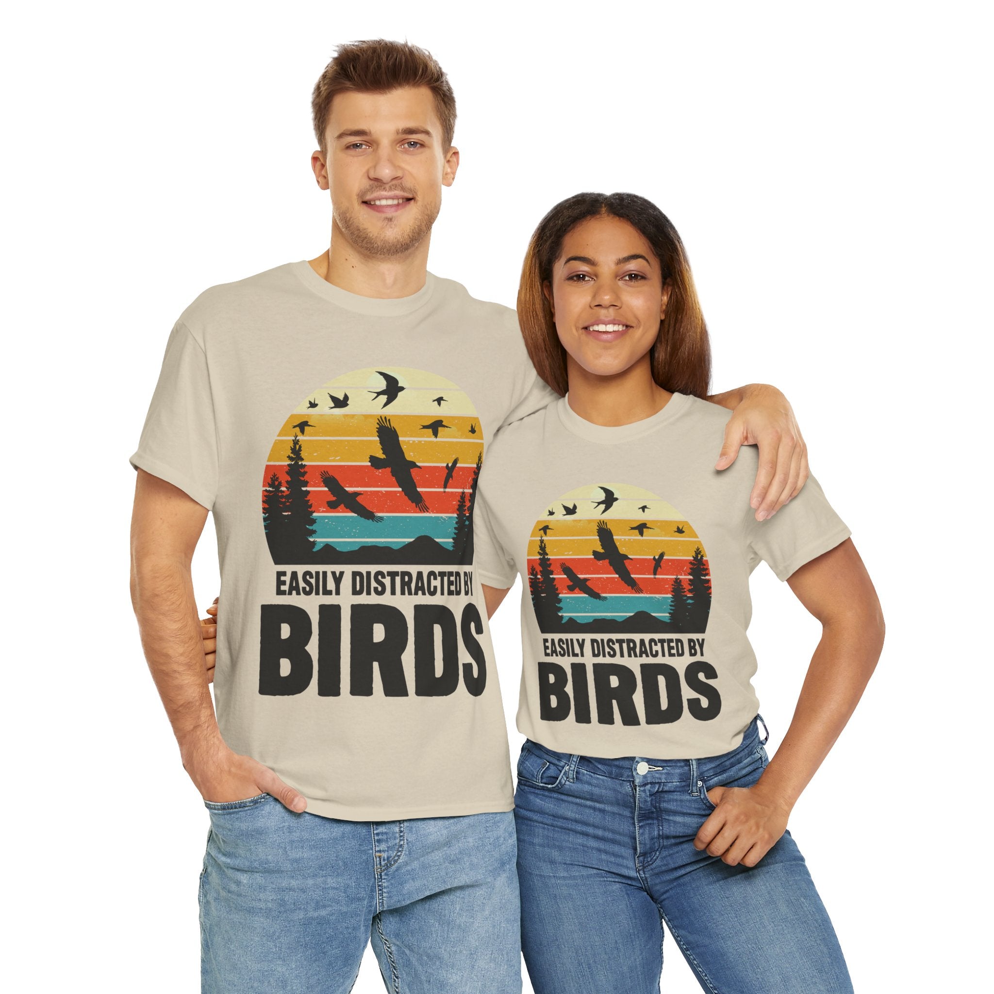 Retro Birds Lover Tee - Distracted Design
