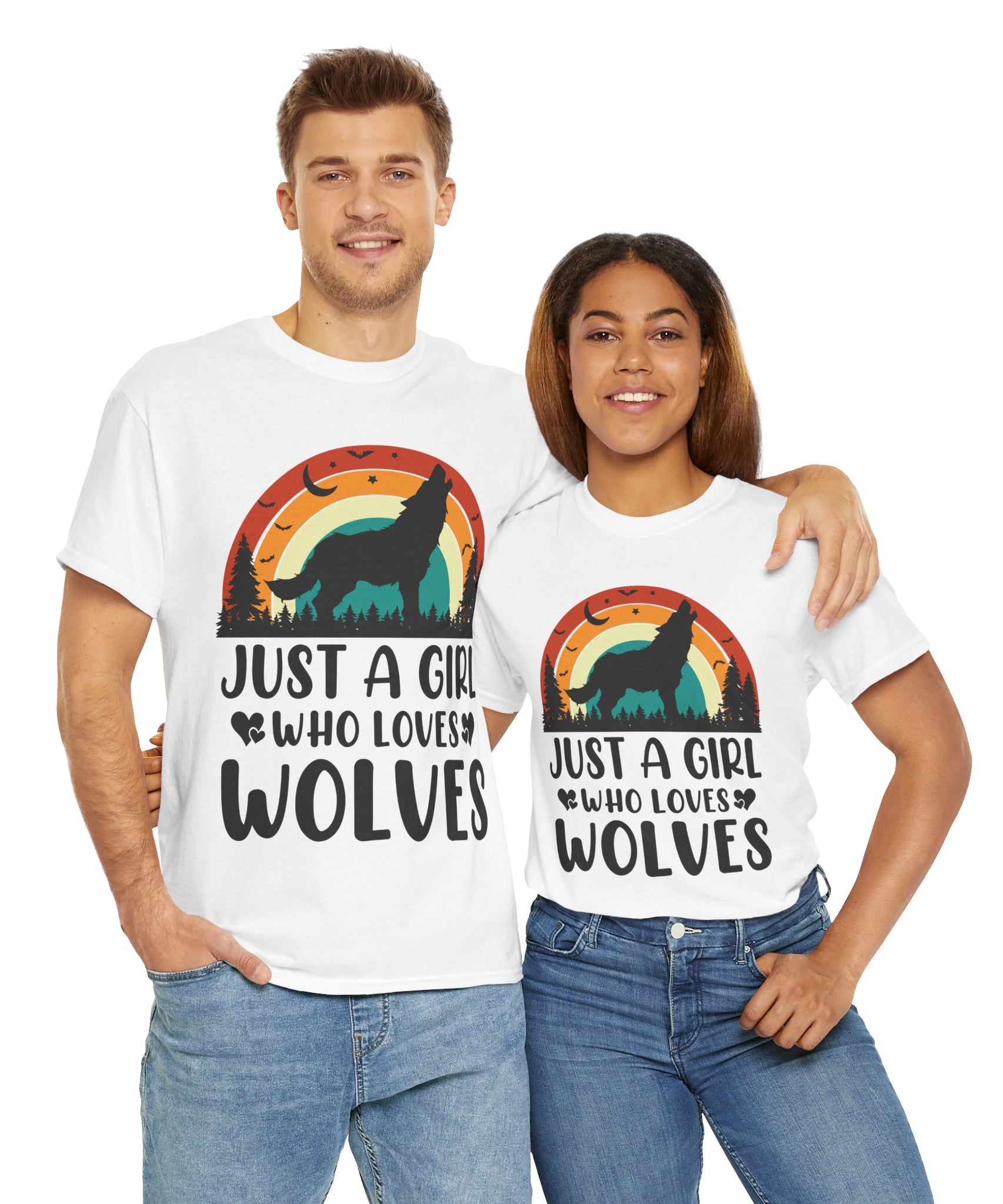 Vintage Wolf Lover Girl Tee