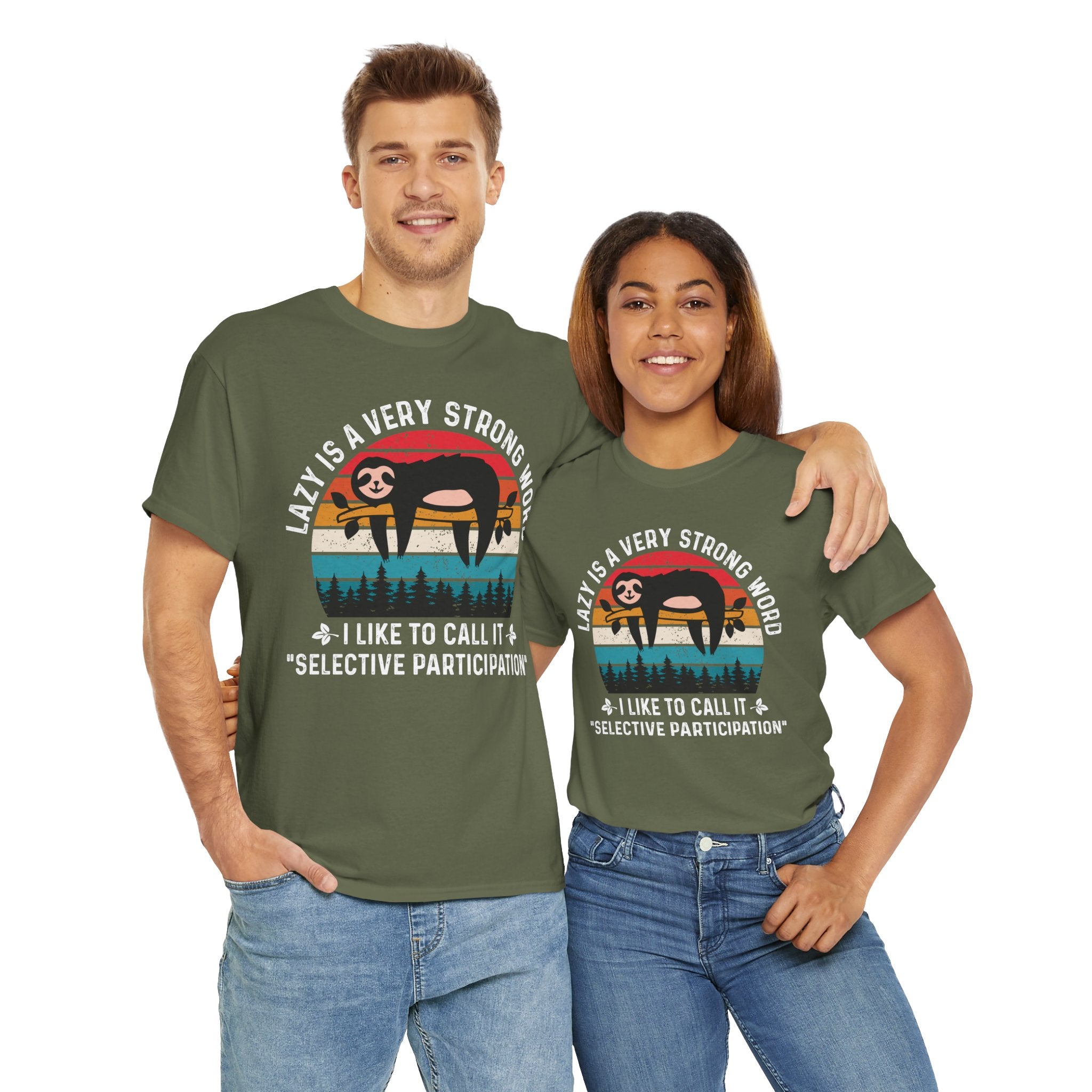 Sloth Hiking Team Retro Sunset Tee