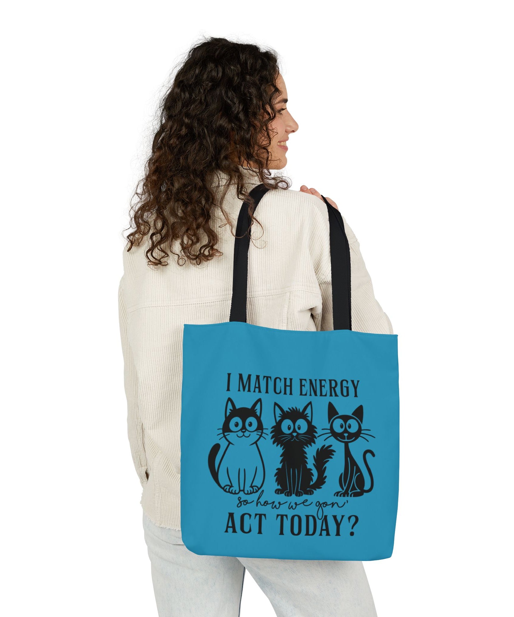 Cute Turquoise Canvas Tote – Reusable Bag