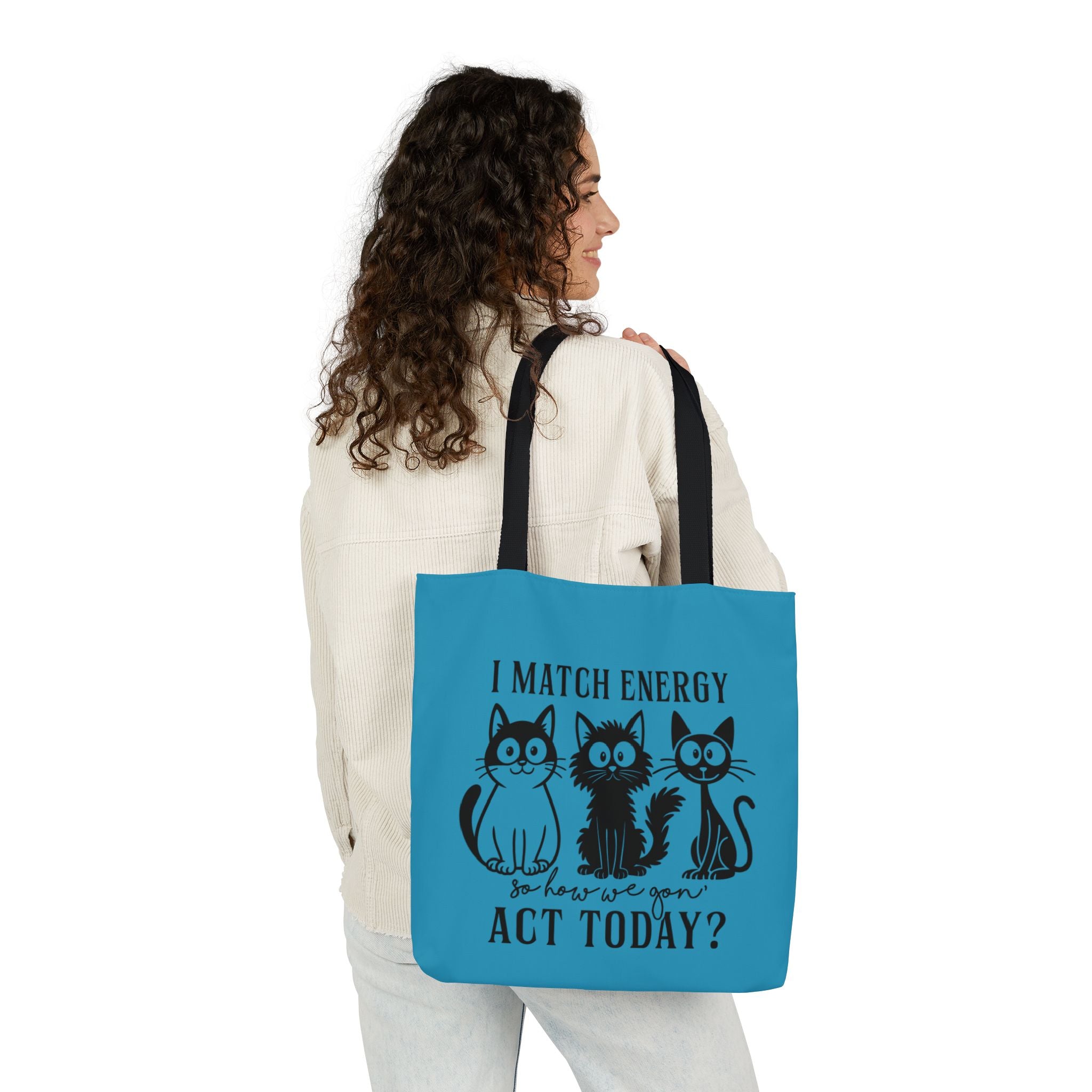 Cute Turquoise Canvas Tote – Reusable Bag