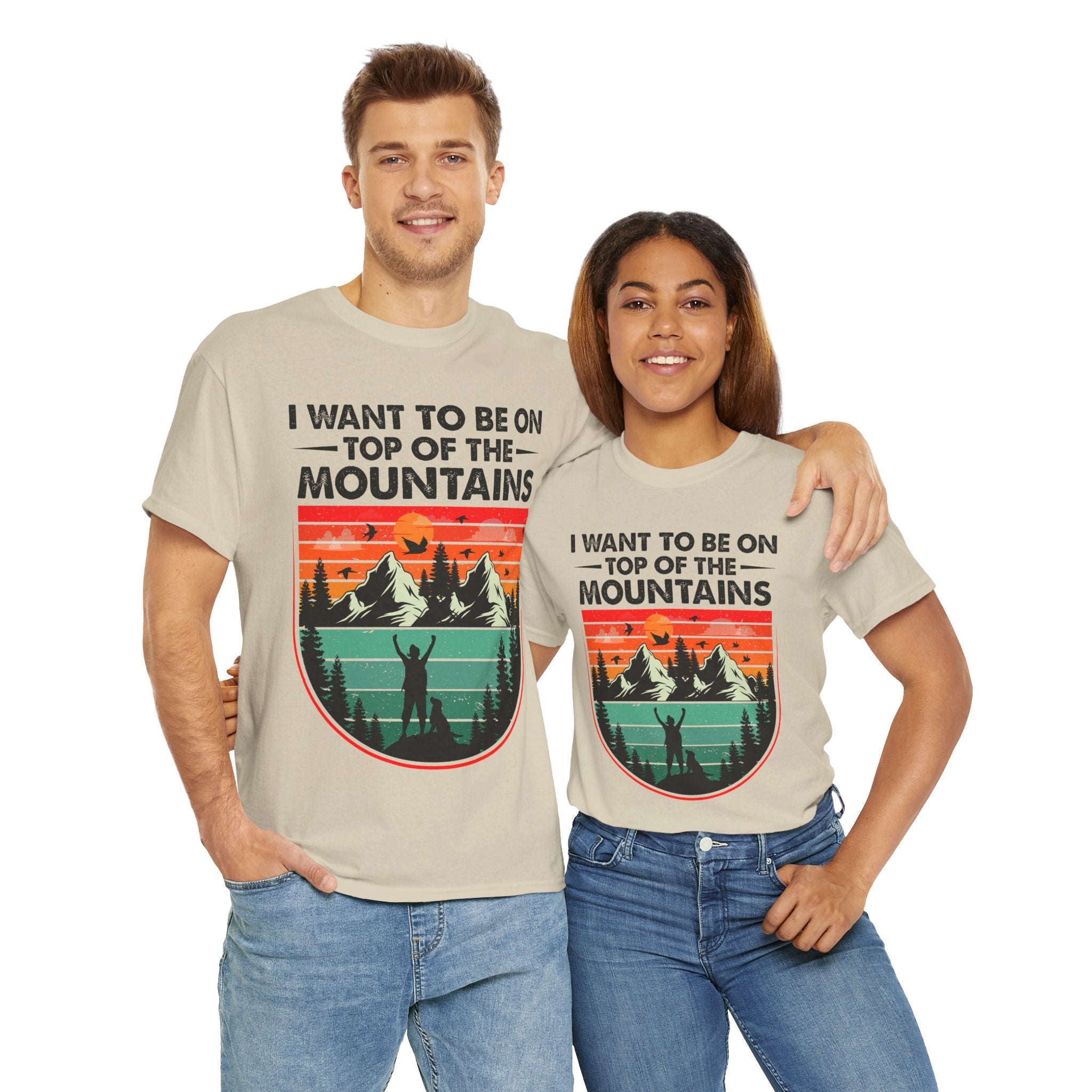 Retro Mountains T-Shirt - Adventure Vibes Tee