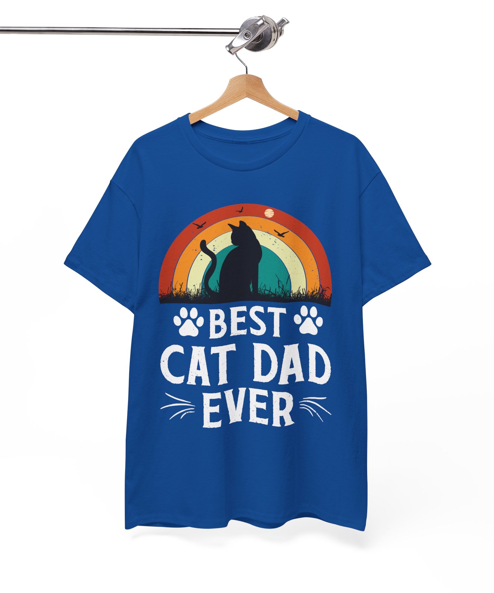 Best Cat Dad Ever T-Shirt Retro