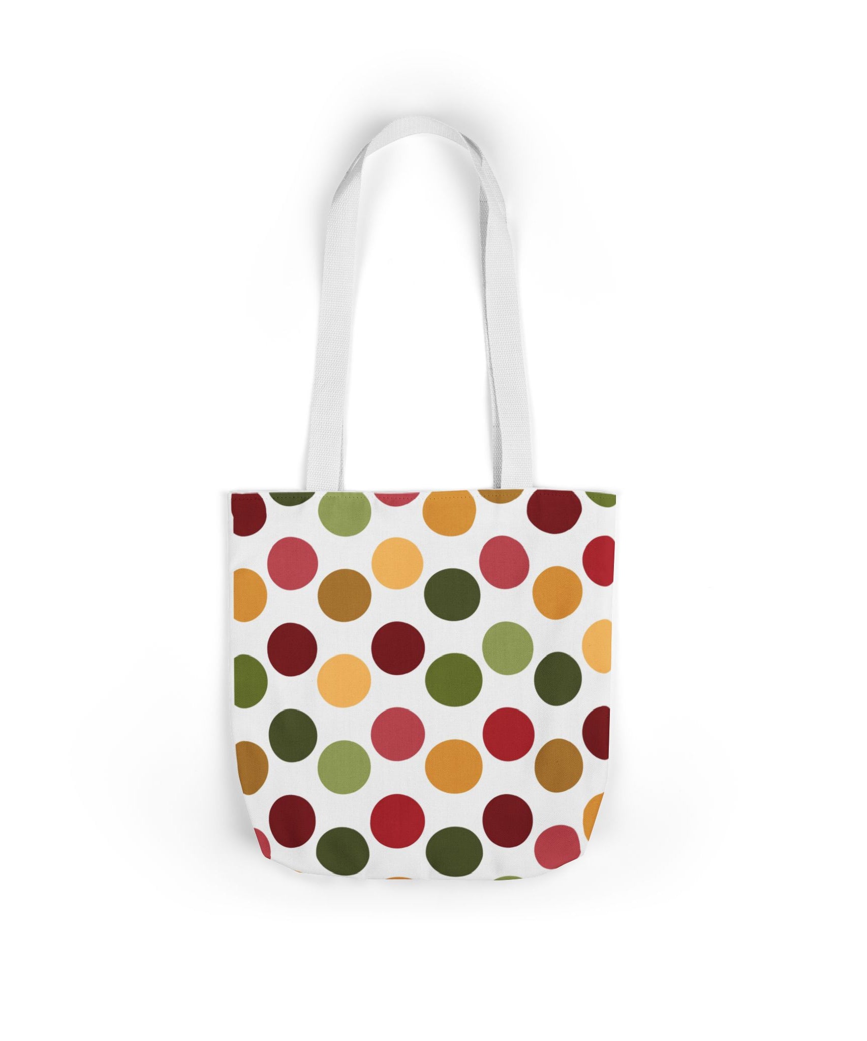 Colorful Polka Dot Canvas Tote Bag