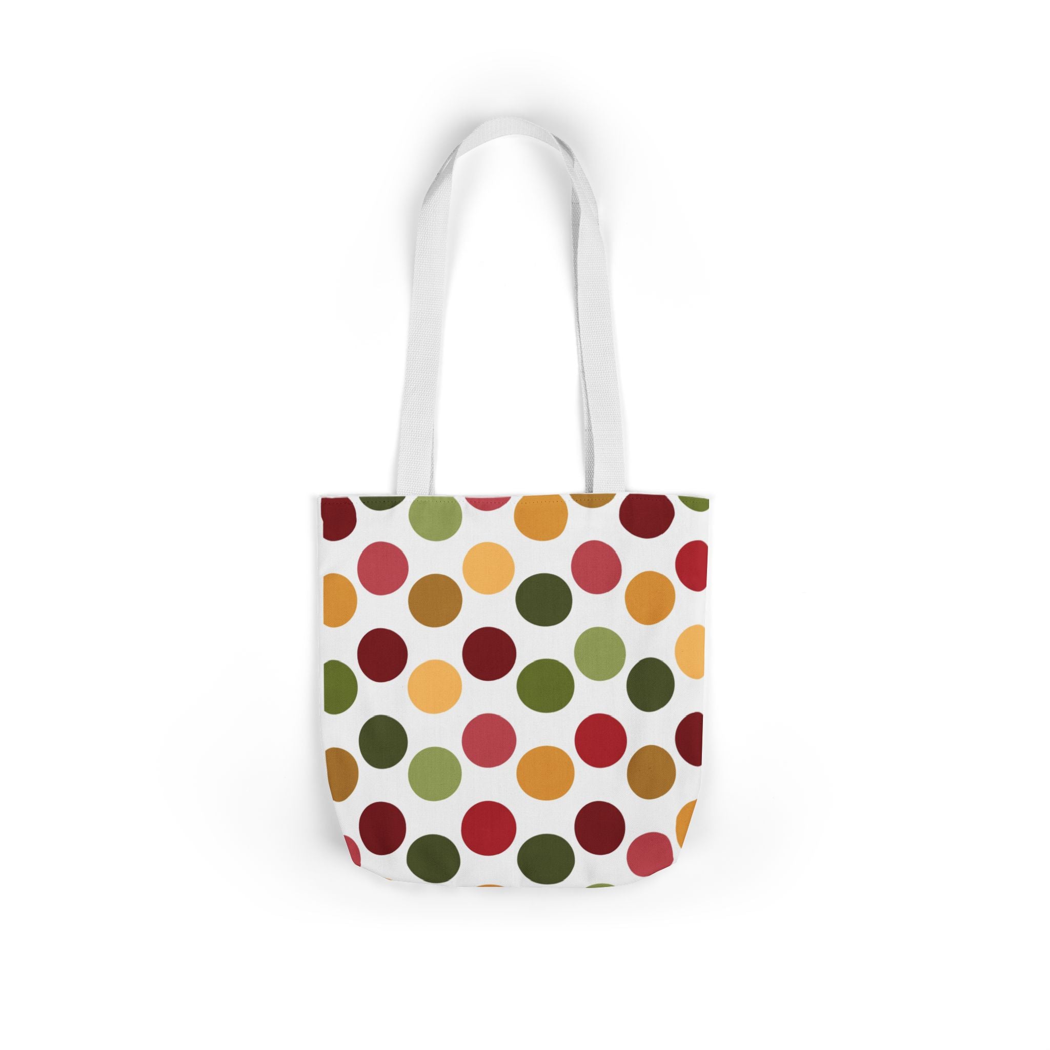 Colorful Polka Dot Canvas Tote Bag