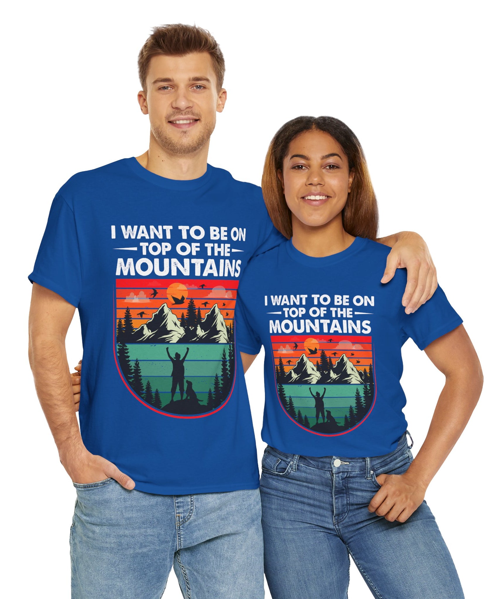Retro Mountains T-Shirt - Adventure Vibes Tee