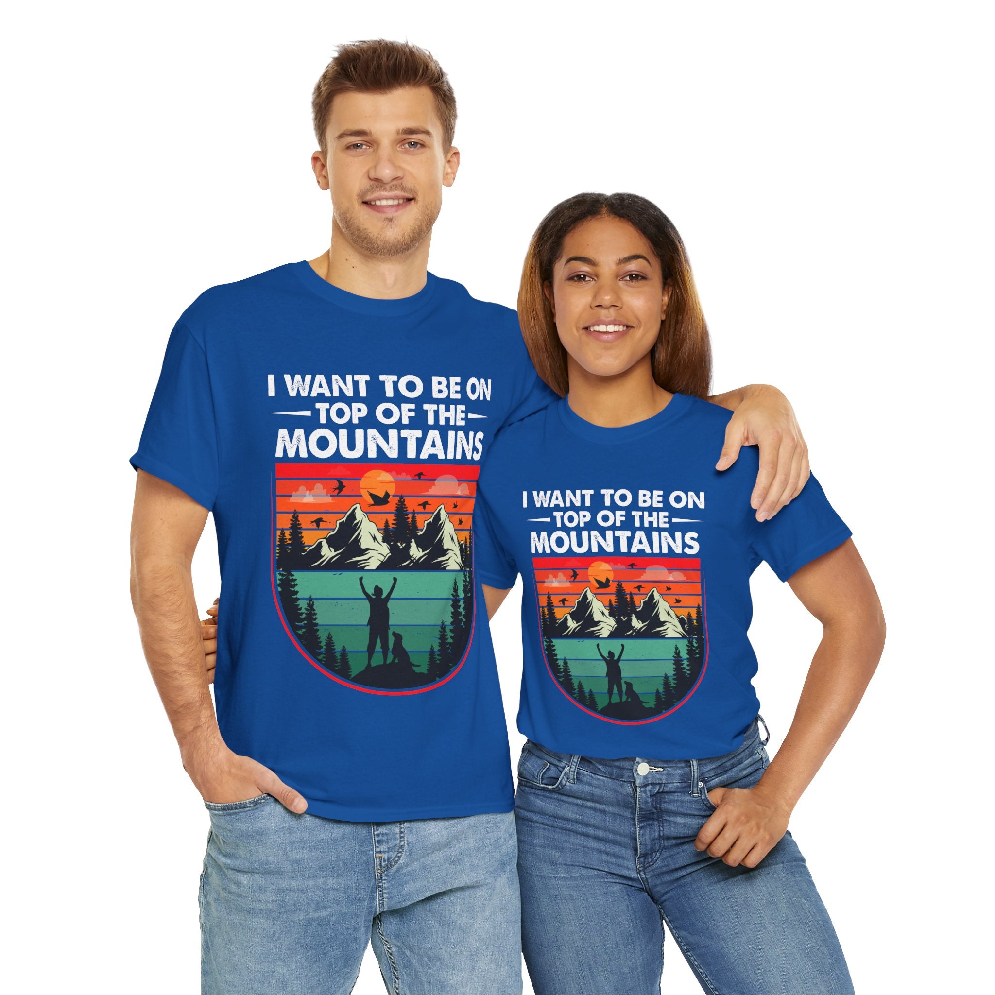 Retro Mountains T-Shirt - Adventure Vibes Tee