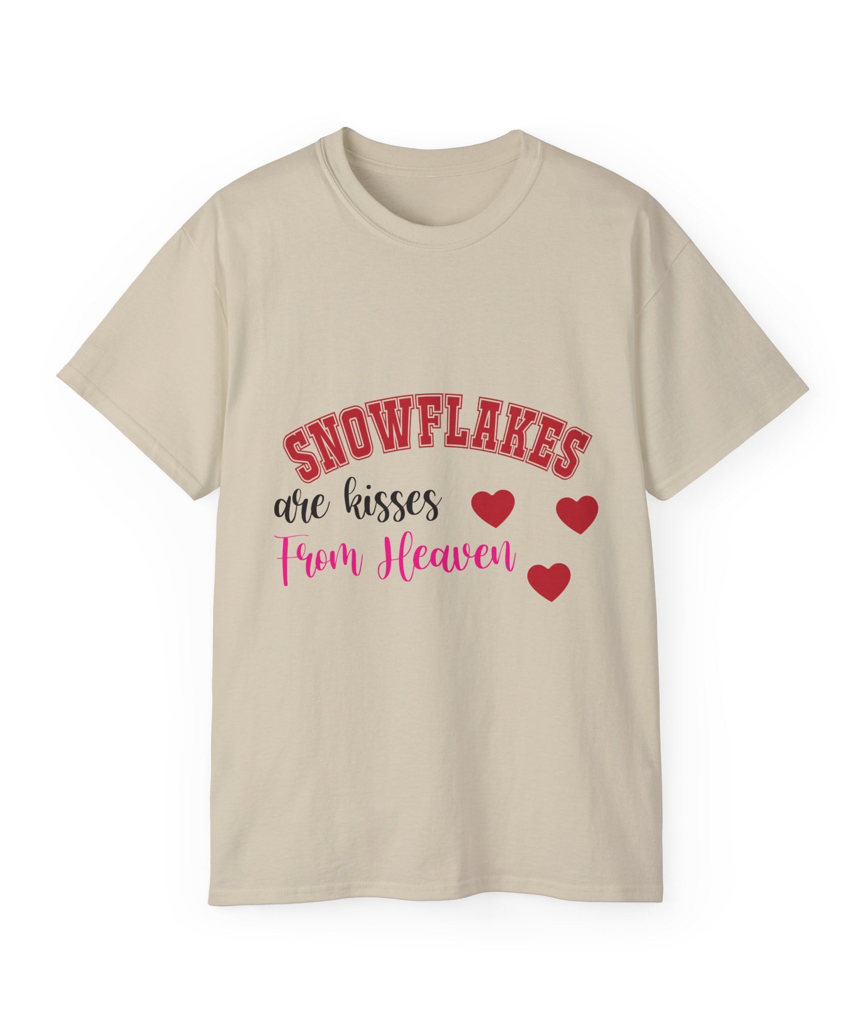 Snowflakes & Hearts Christmas T-Shirt | Gallory Hive