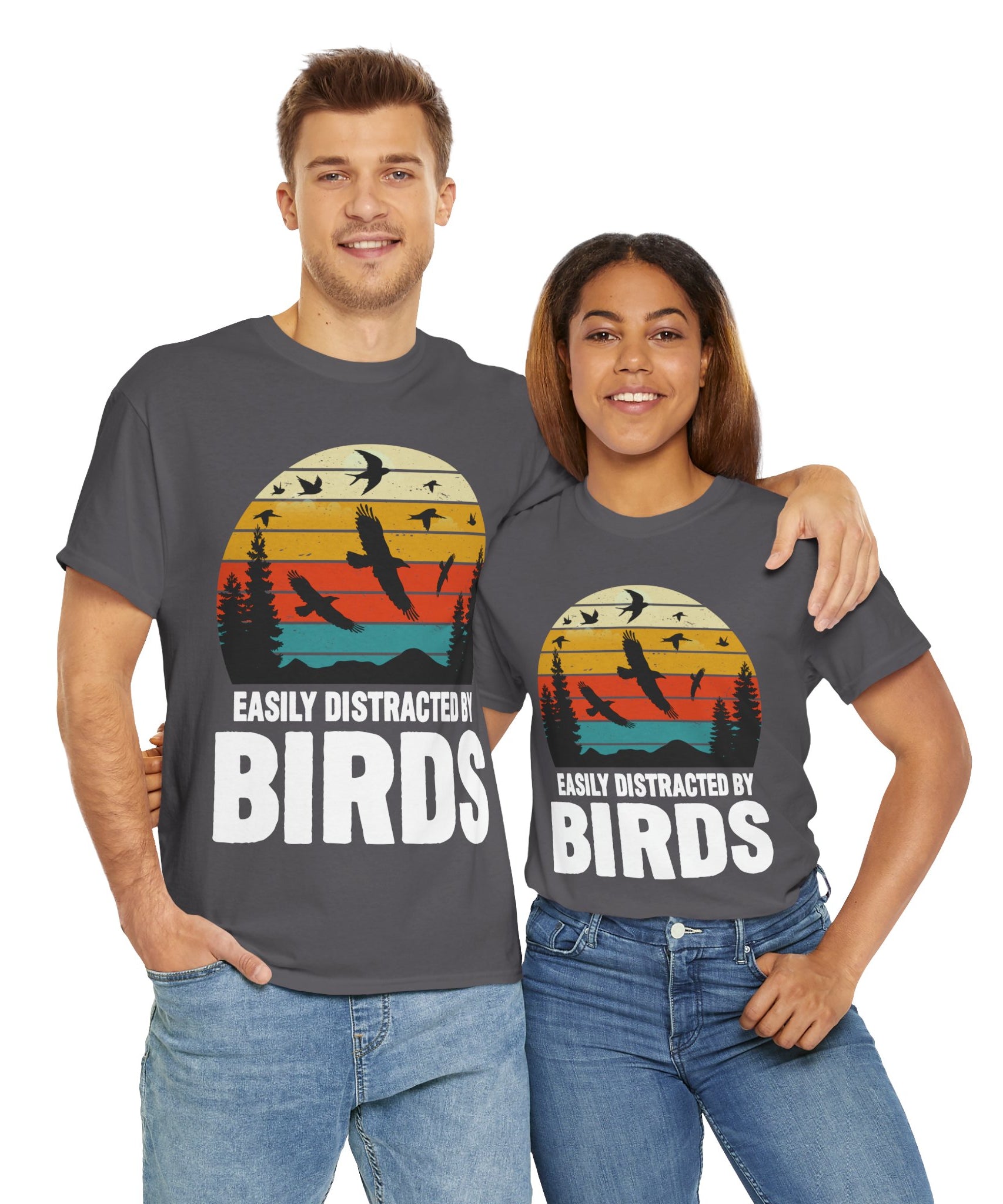 Retro Birds Lover Tee - Distracted Design
