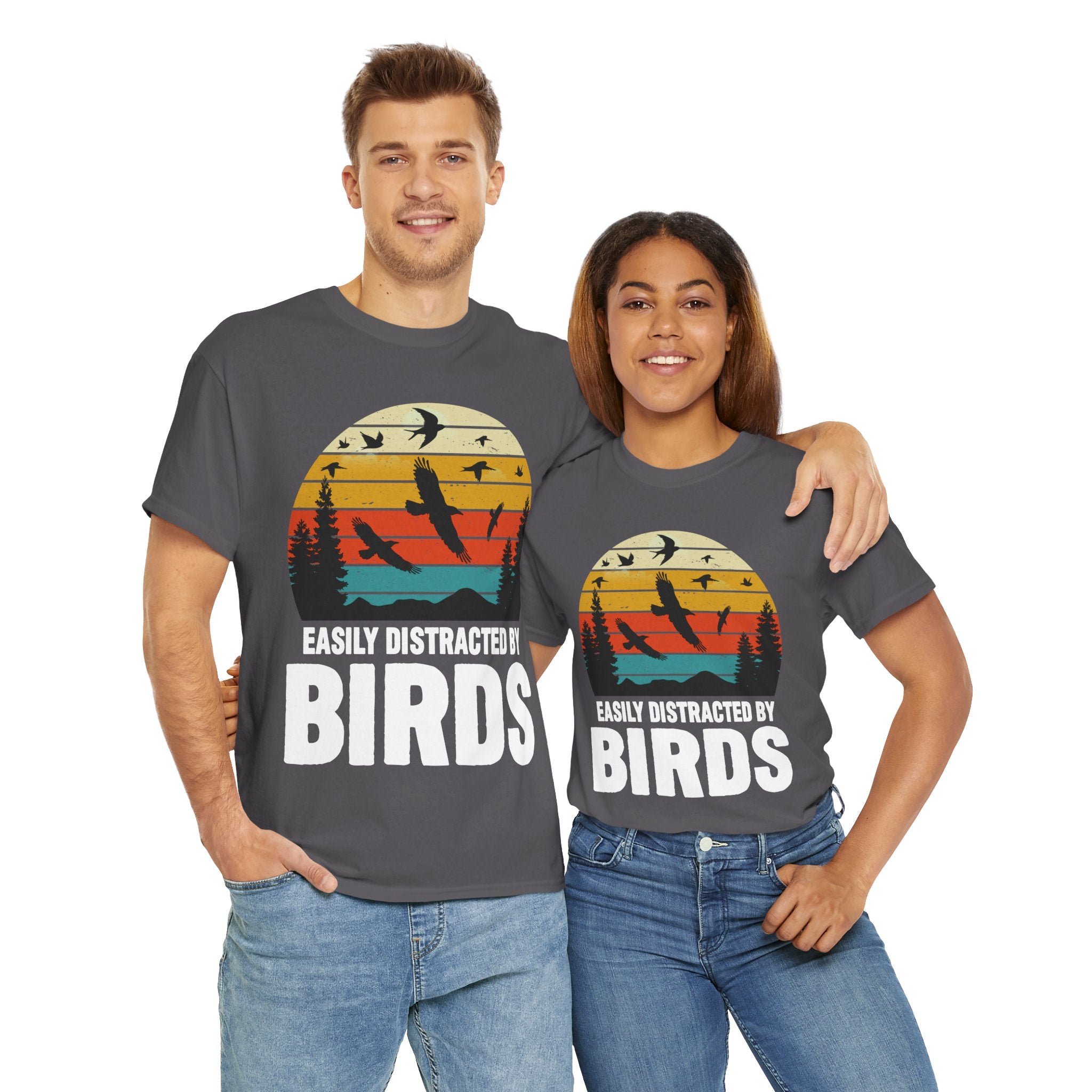 Retro Birds Lover Tee - Distracted Design