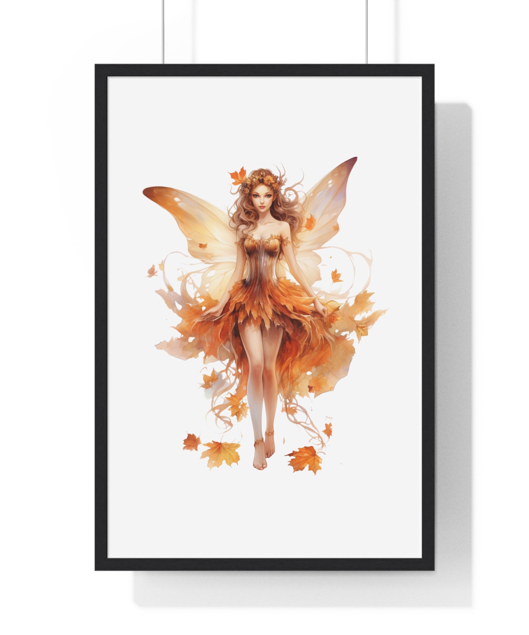 Autumn Leaf Fairy Wall Art – Fantasy Woodland Decor | Gallory Hive