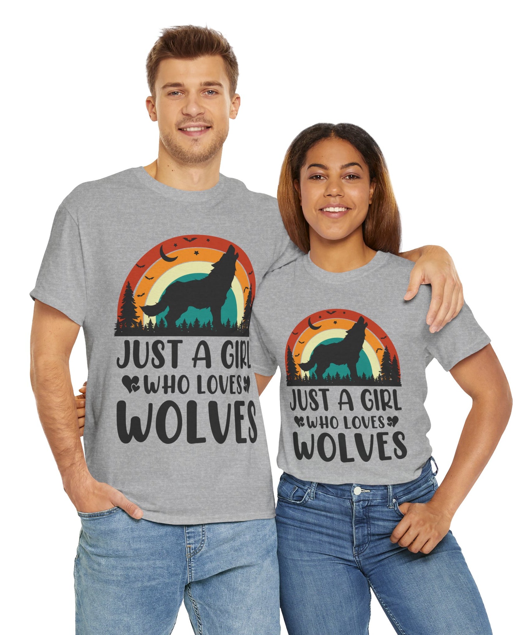 Vintage Wolf Lover Girl Tee