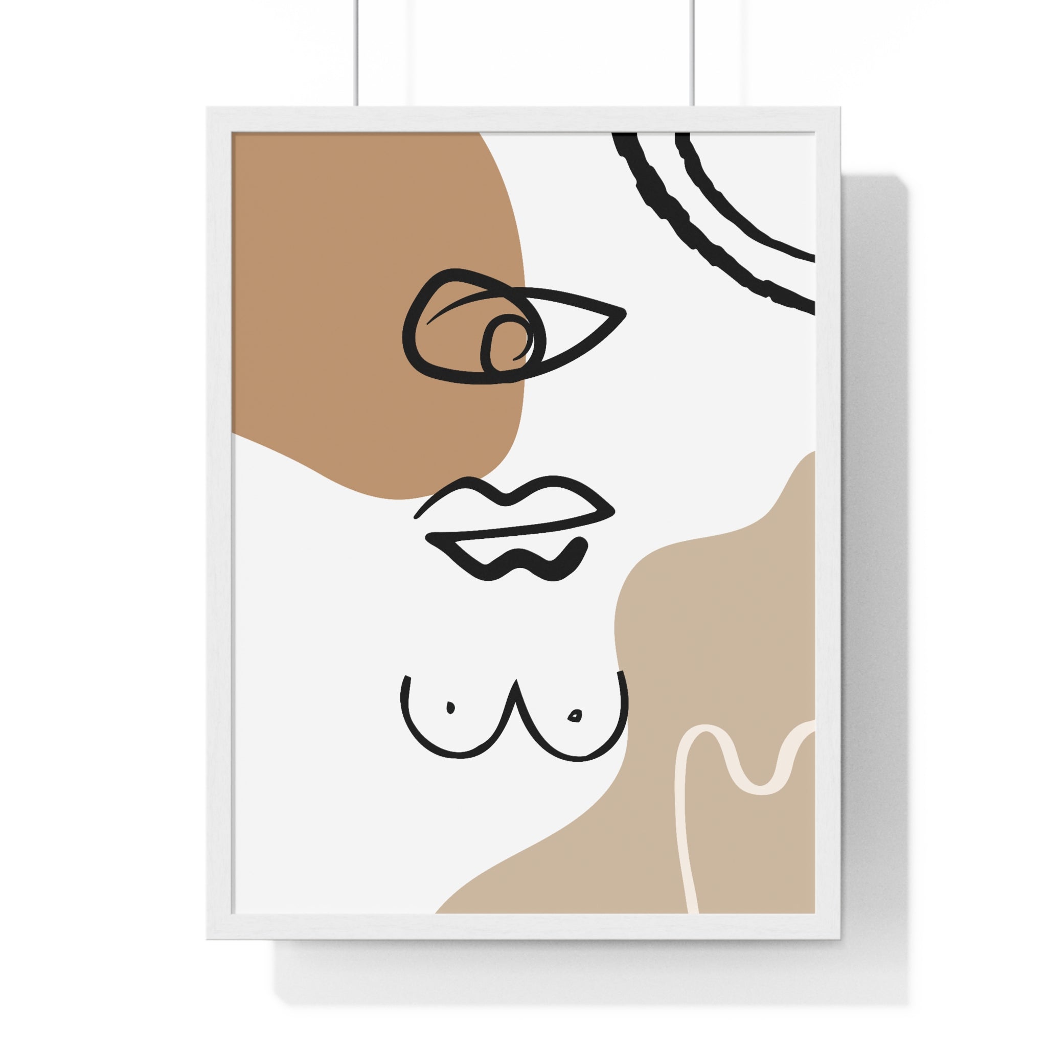 Abstract Human Form Art – Framed Line Drawing | Gallory Hive