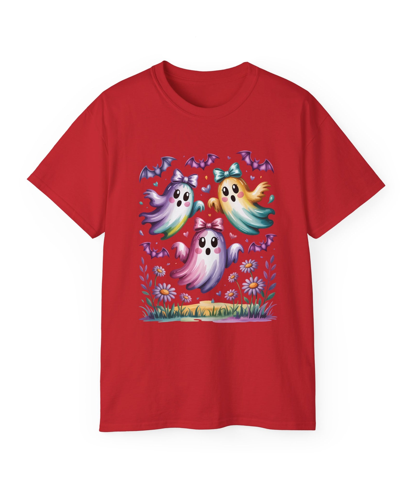Floral Halloween Ghost Shirt – Kawaii Style