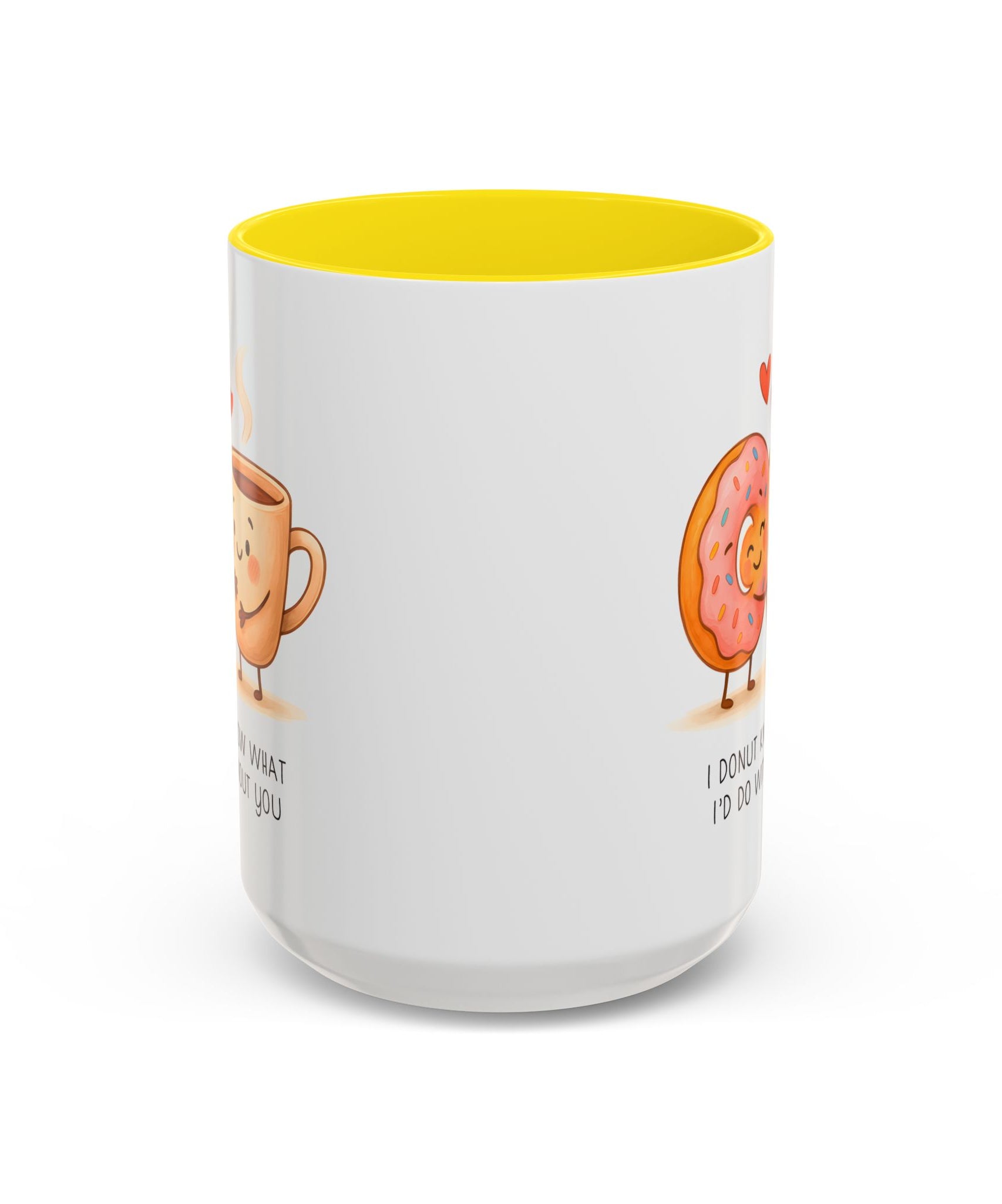 Cute Donut and Coffee Love Ceramic Mug | Gallory Hive