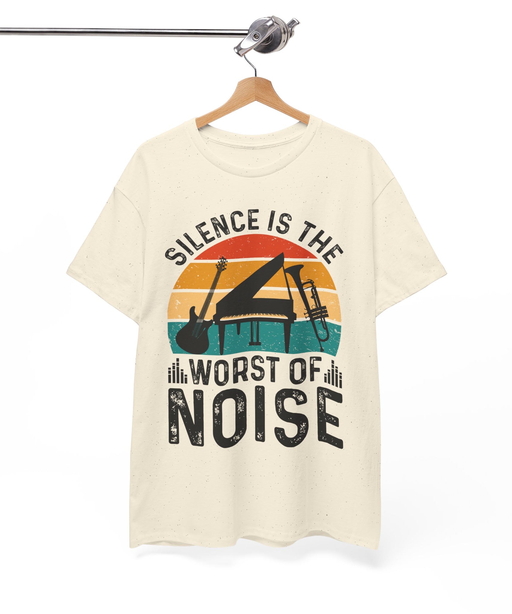 Retro Music Lover-Shirt - Silence Noise Tee