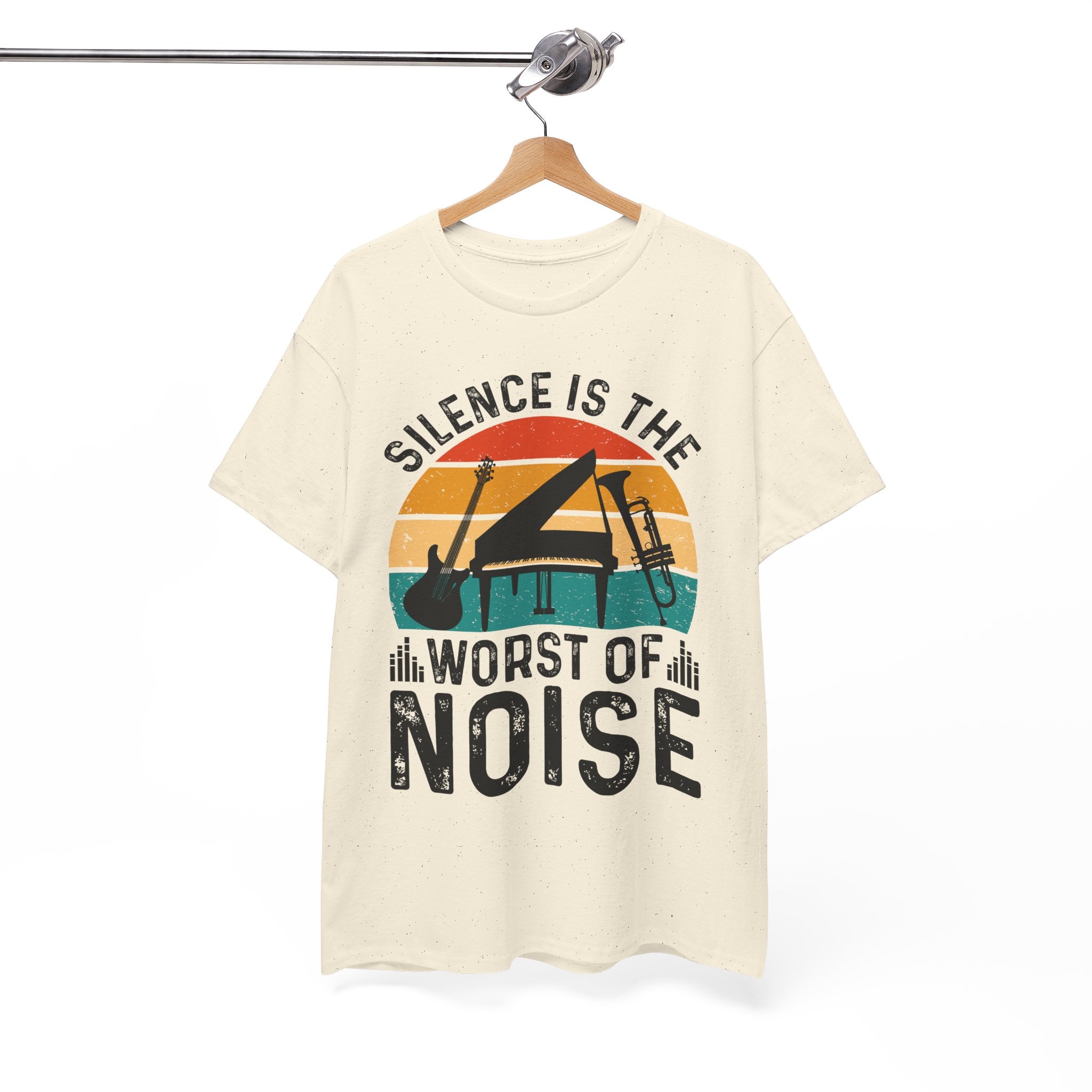 Retro Music Lover-Shirt - Silence Noise Tee