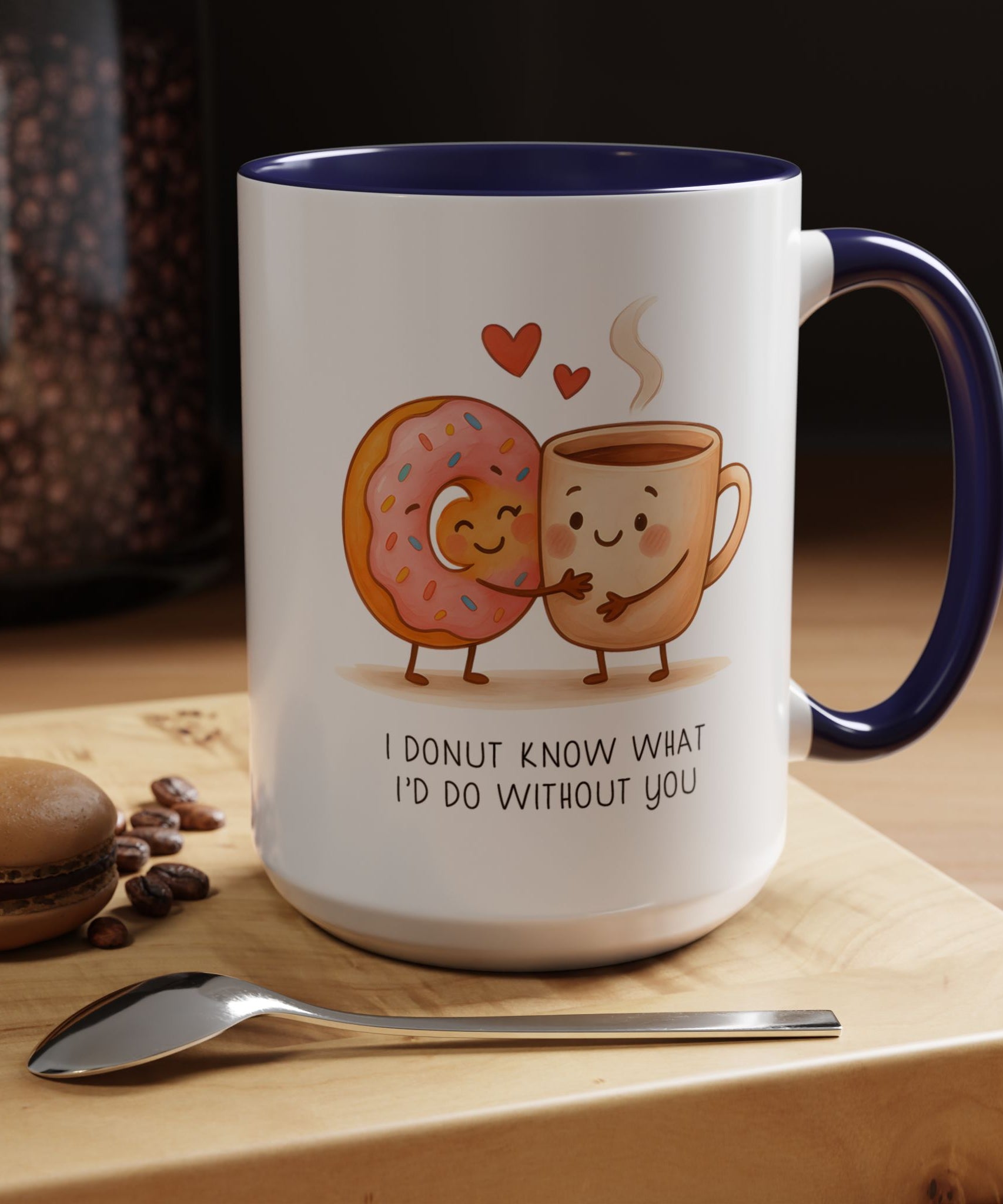 Cute Donut and Coffee Love Ceramic Mug | Gallory Hive