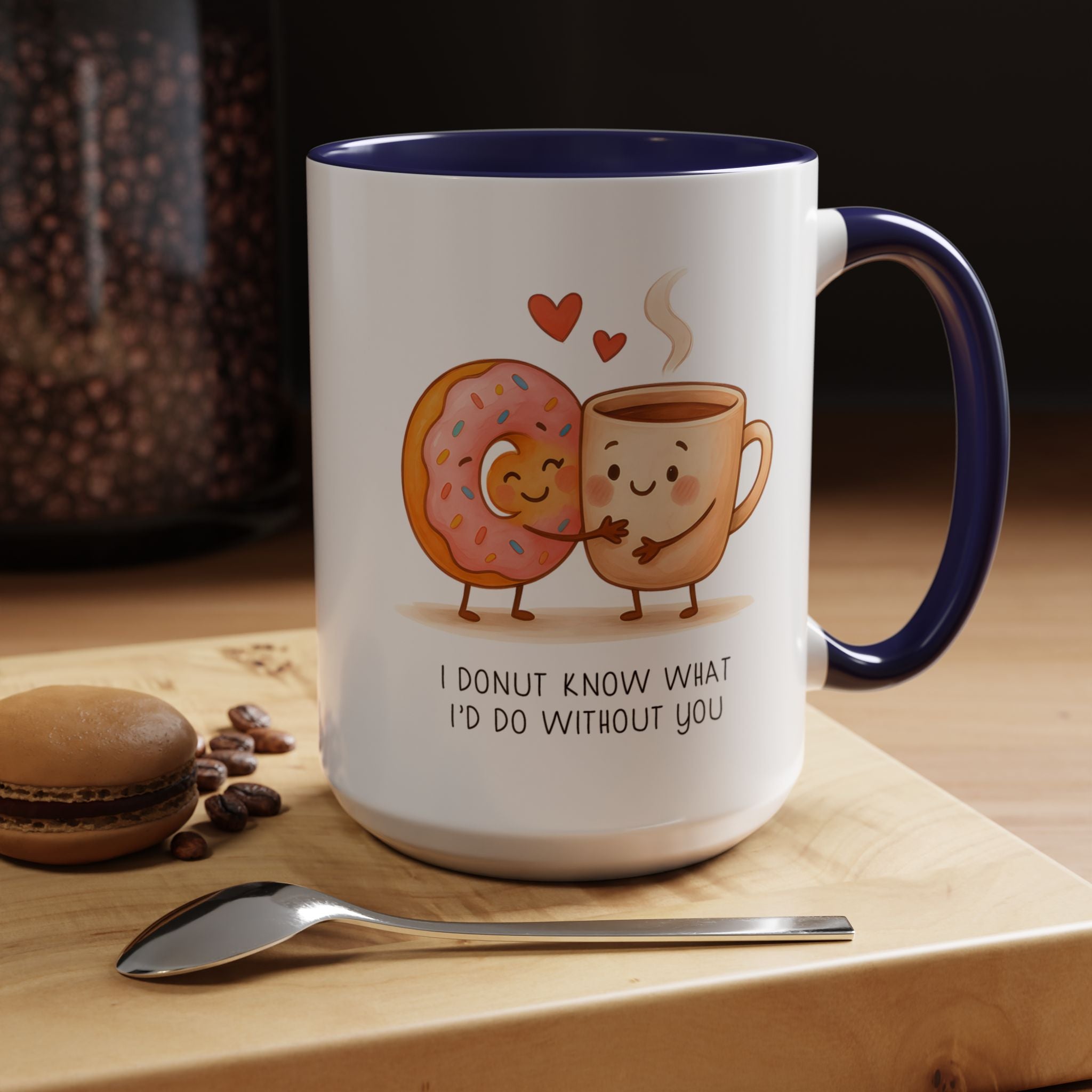 Cute Donut and Coffee Love Ceramic Mug | Gallory Hive