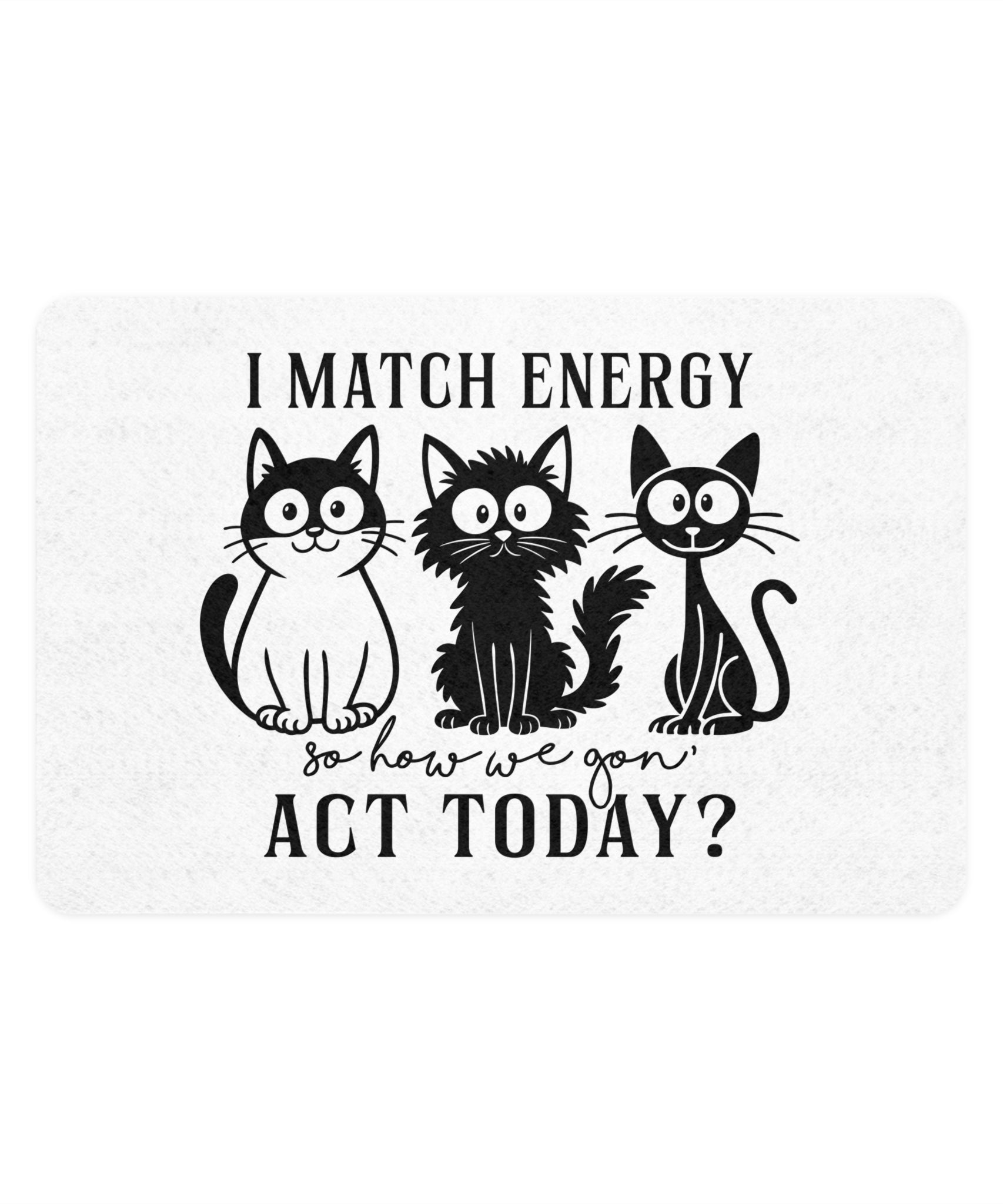 Pet Food Mat with Cute Cat Design | Gallory Hive