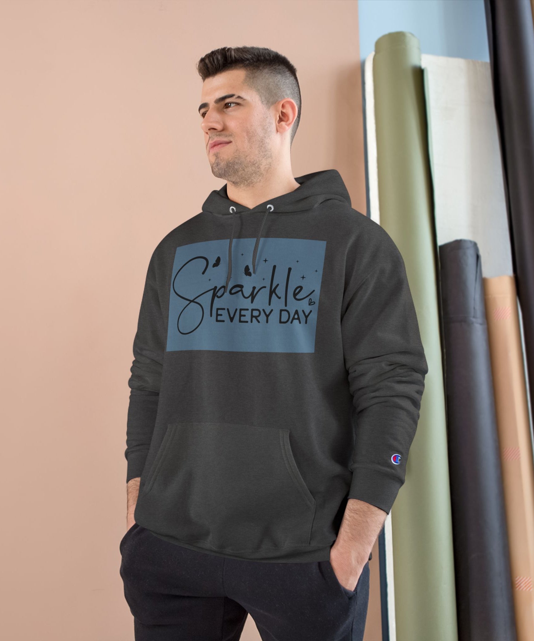 Unisex Hoodie – Peace Hand Gesture Minimalist Print