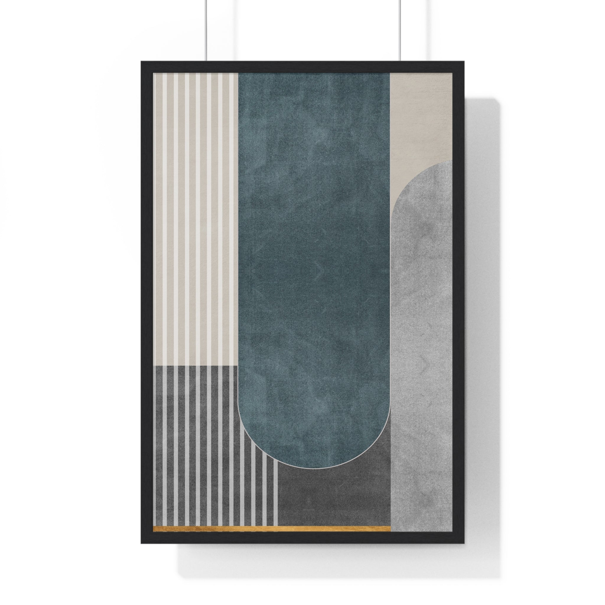 Modern Abstract Art Wooden Frame Poster - Colorful Wall Decor for Living Room & Bedroom
