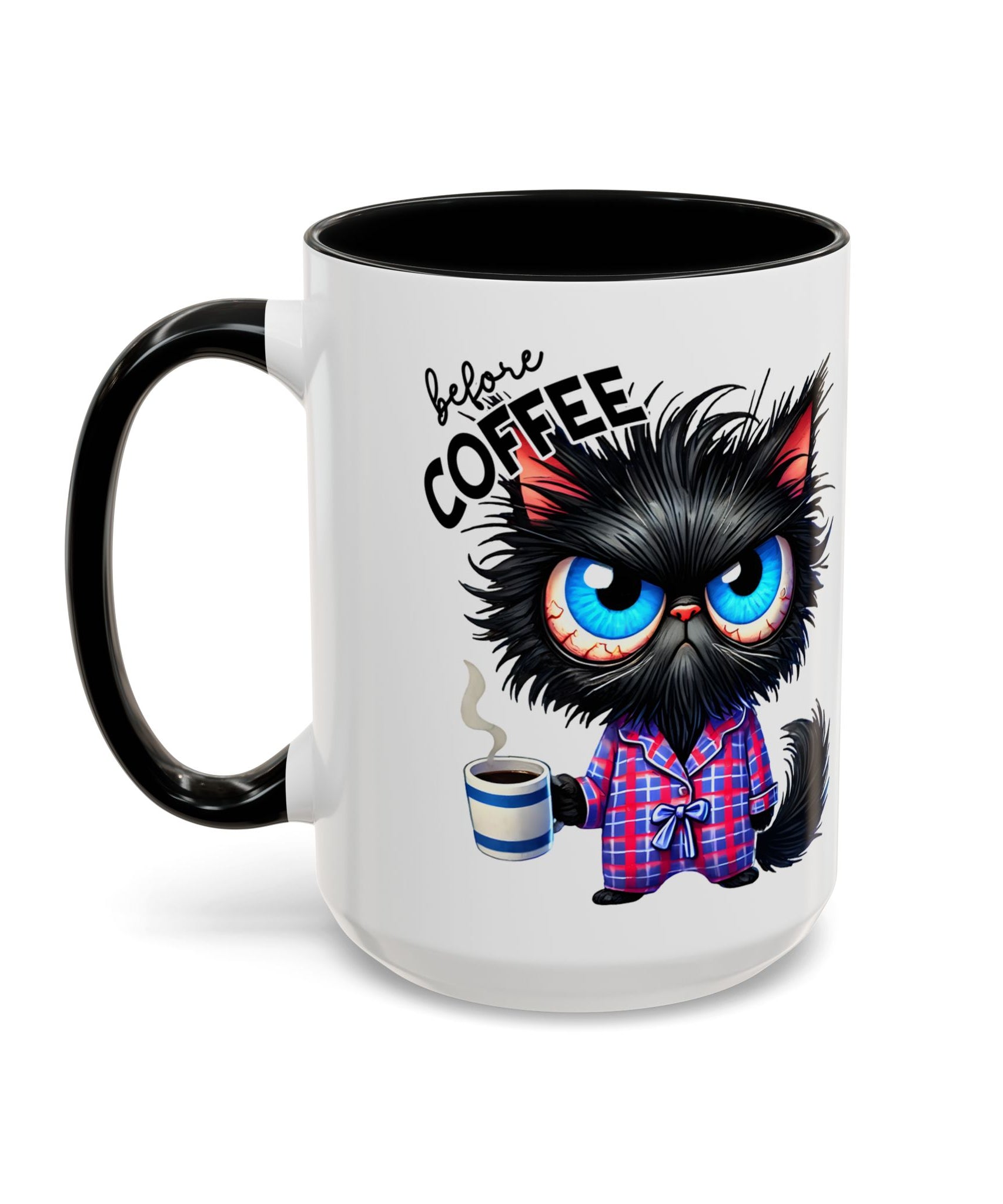 Cute Black Cat Accent Coffee Mug  Gallory Hive