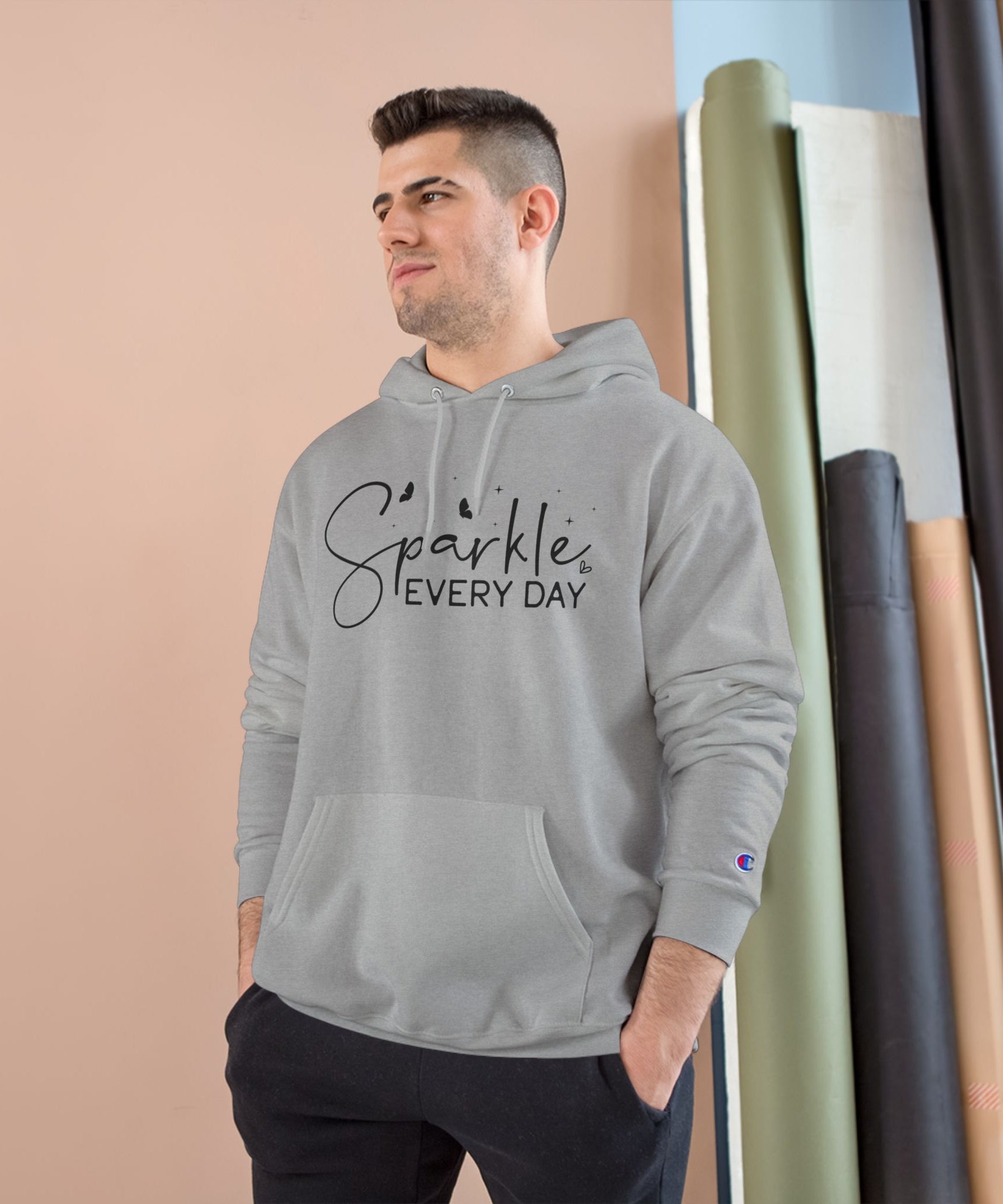 Unisex Hoodie – Peace Hand Gesture Minimalist Print