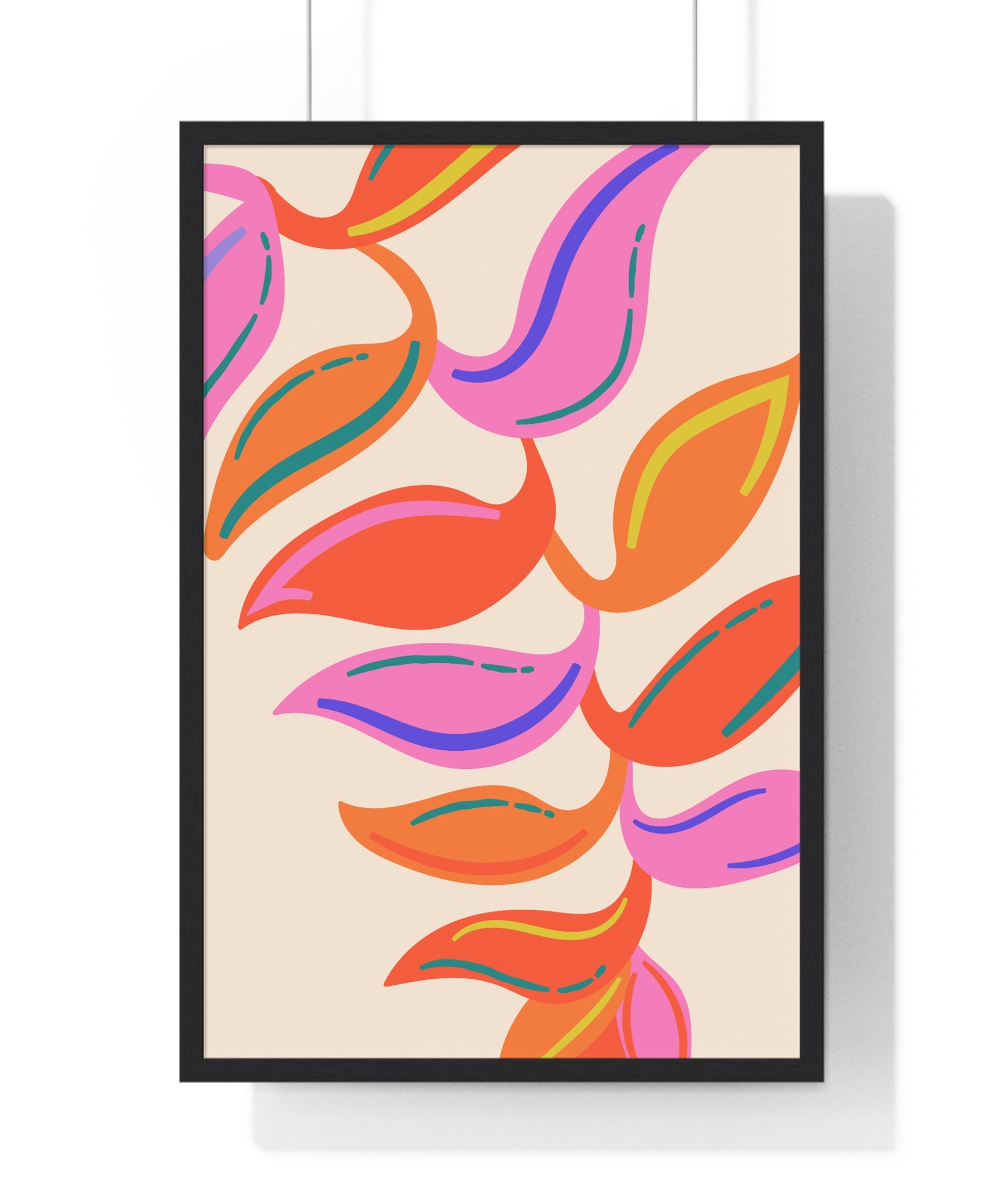 Modern Botanical Whimsy – Premium Framed Posters on Museum-Quality Matte Paper