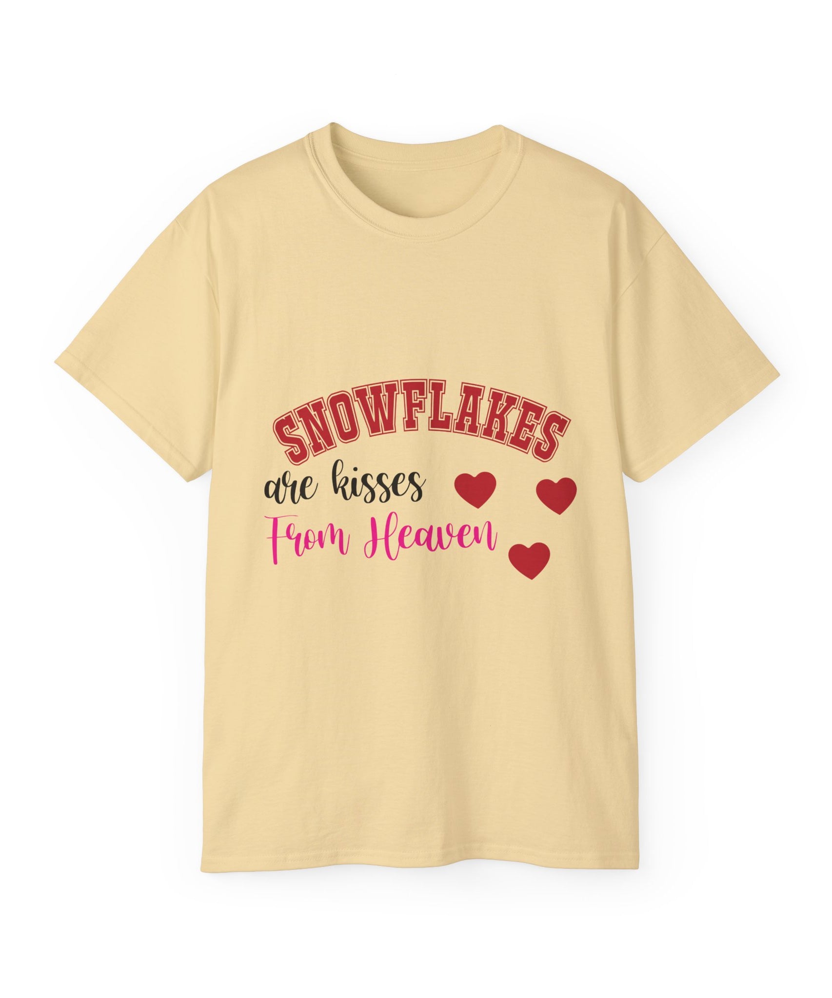Snowflakes & Hearts Christmas T-Shirt | Gallory Hive