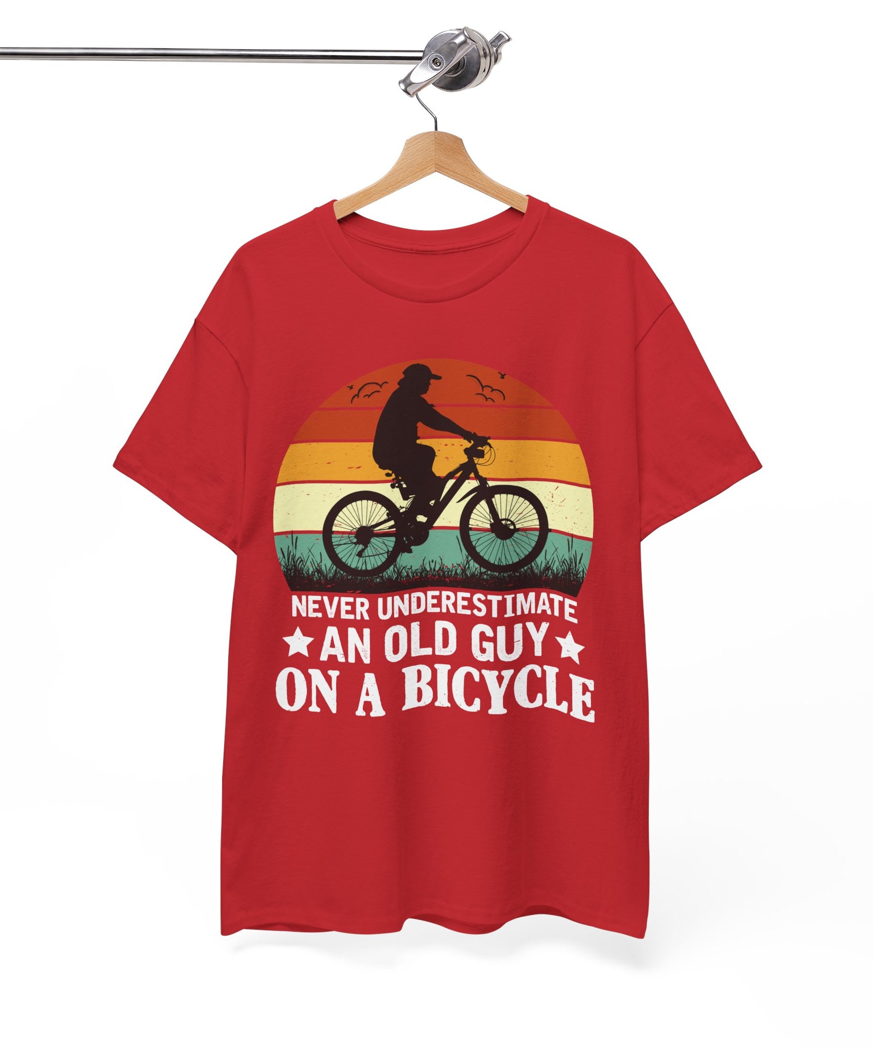 Retro Old Guy On Bicycle Shirt