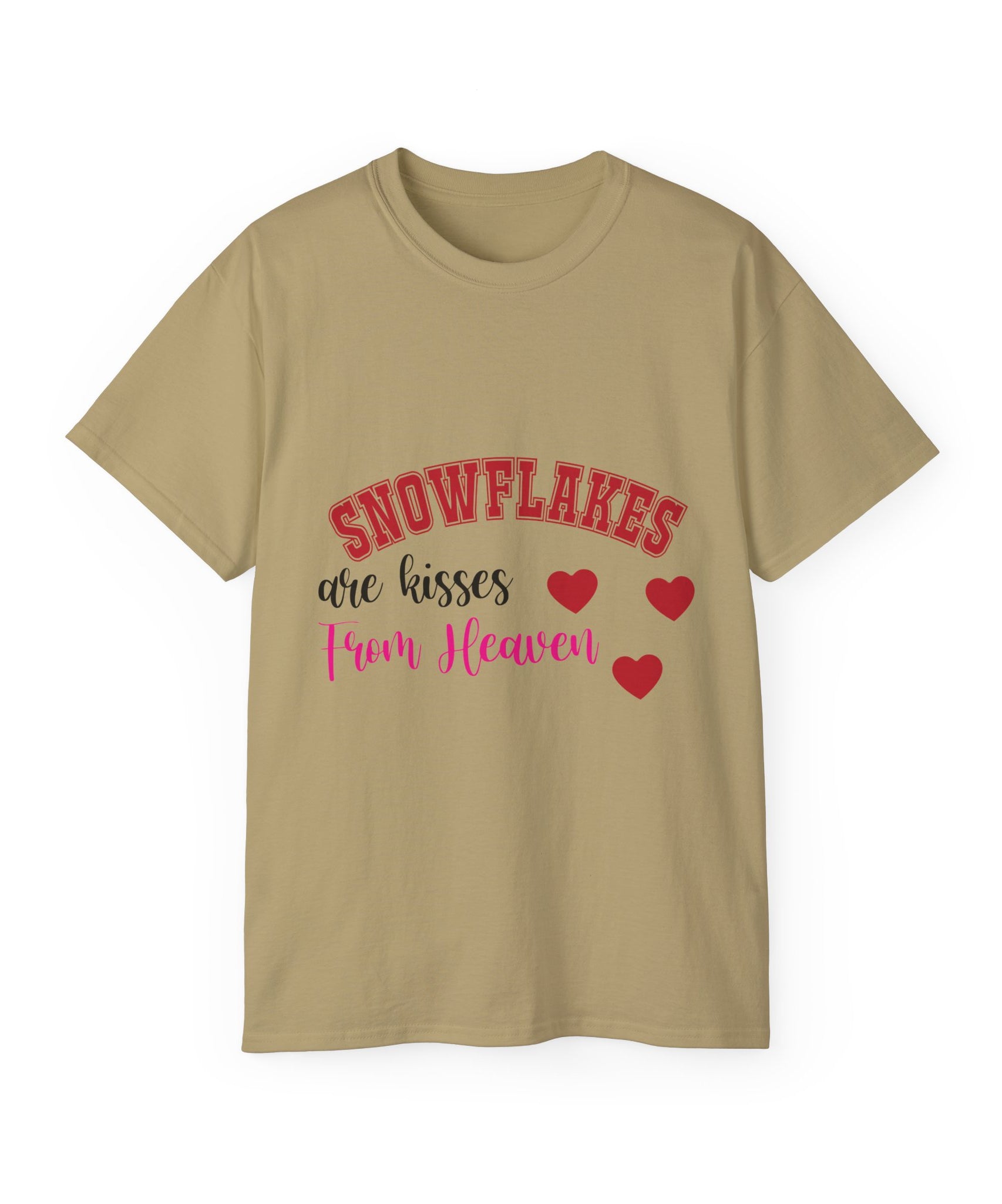 Snowflakes & Hearts Christmas T-Shirt | Gallory Hive