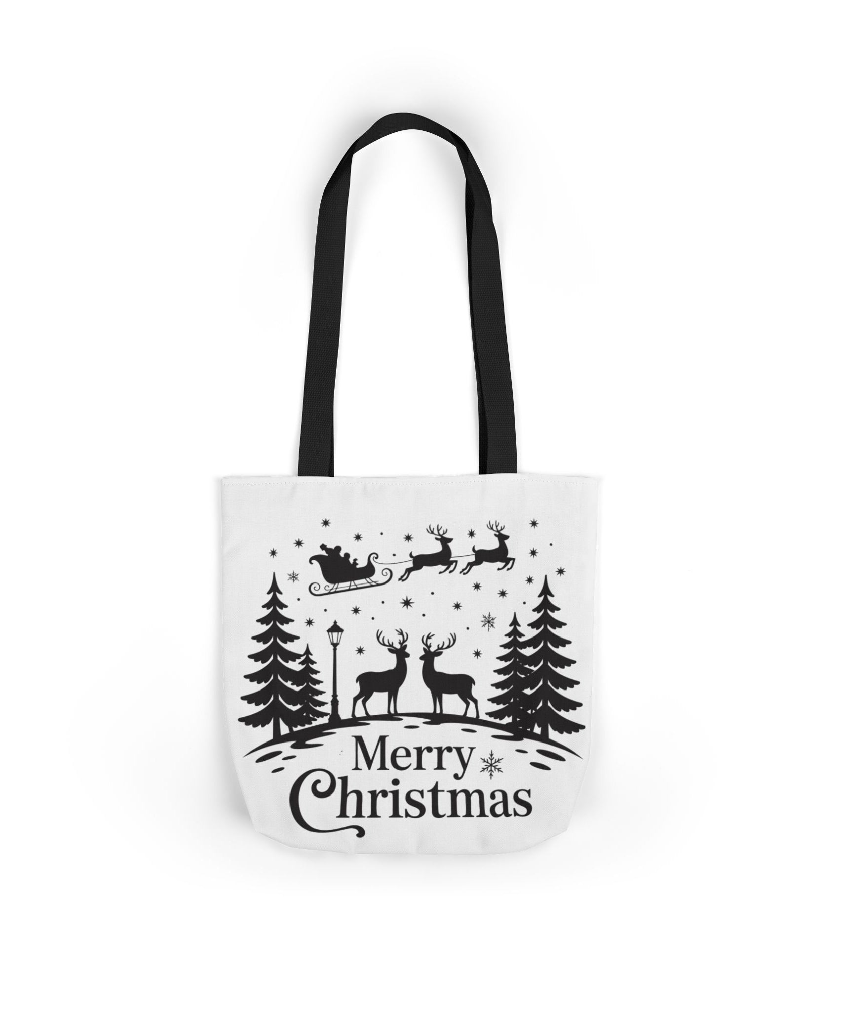 Merry Christmas Reindeer & Palm Trees Tote Bag
