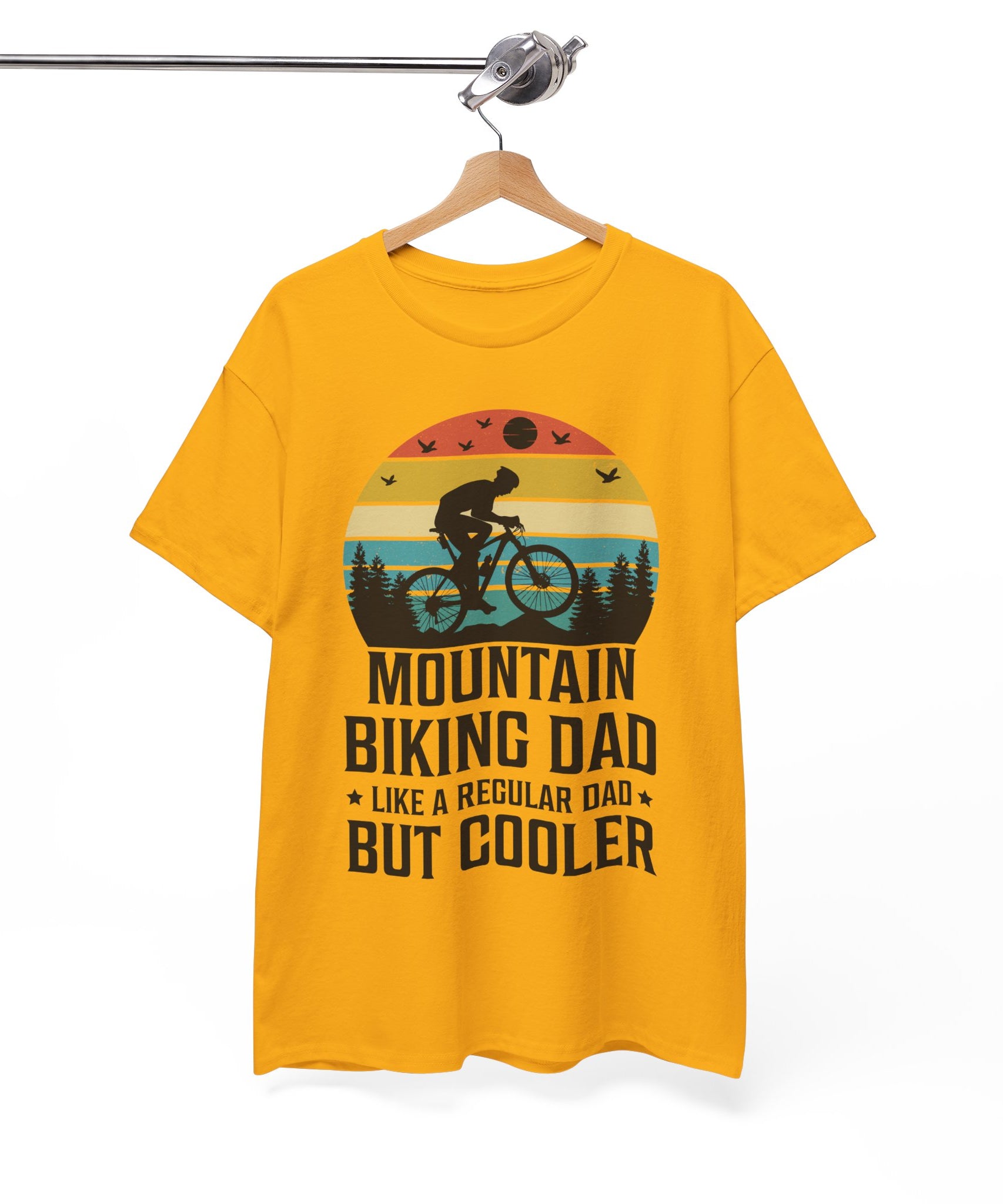 Retro Mountain Biking Dad Tee - Unique Gift Idea
