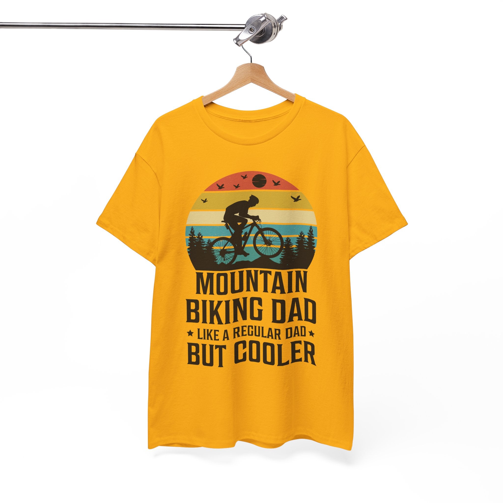 Retro Mountain Biking Dad Tee - Unique Gift Idea